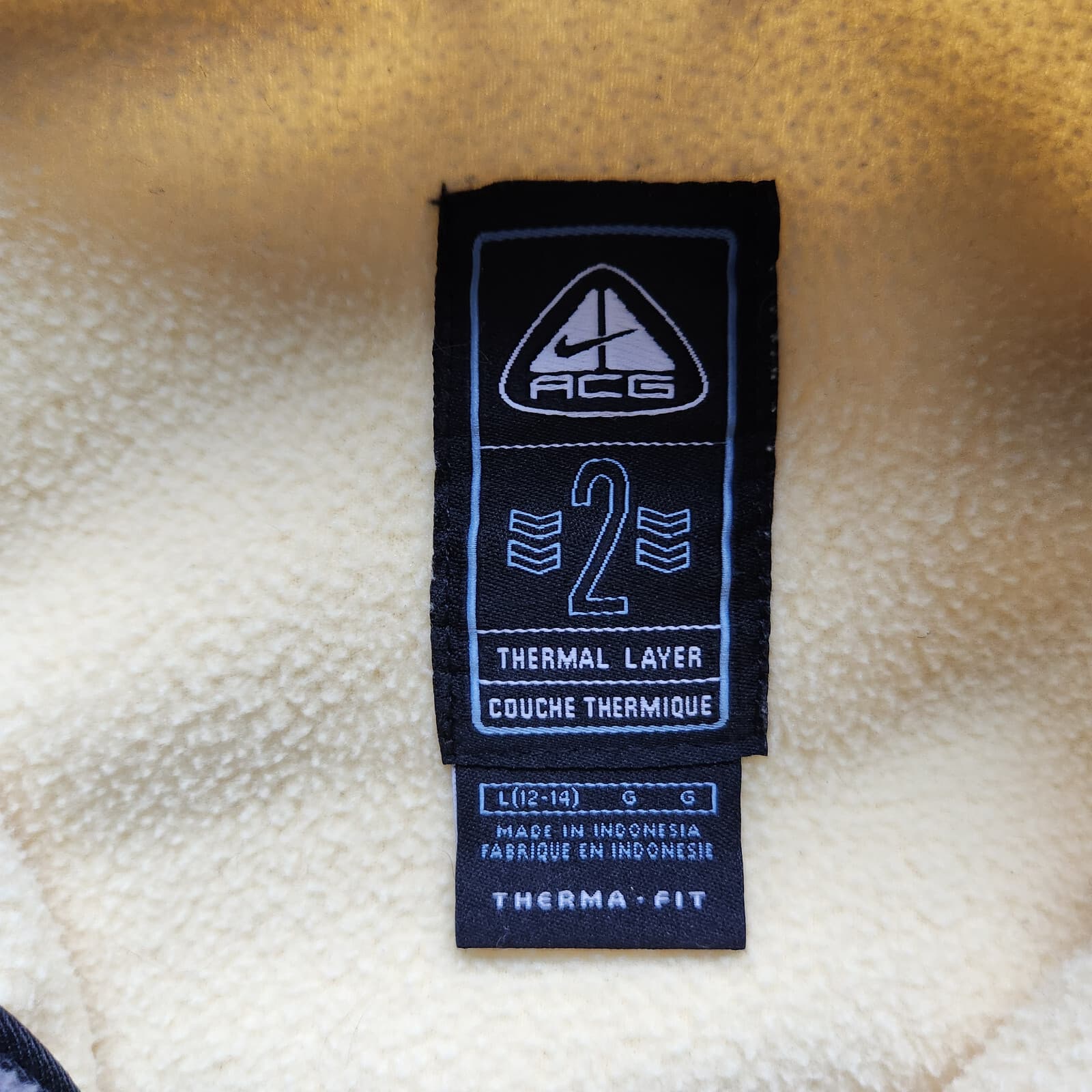 Nike ACG Thermal Layer Fleece Jacket Full-Zip Pocket Mockneck Yellow Women Sz.L - Thumbnail 9