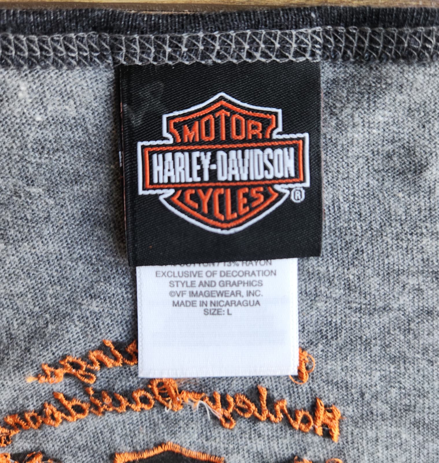 NWoT Harley-Davidson Palm Spring Graphic Long Sleeve T-Shirt Black Gray Womens L - Thumbnail 8