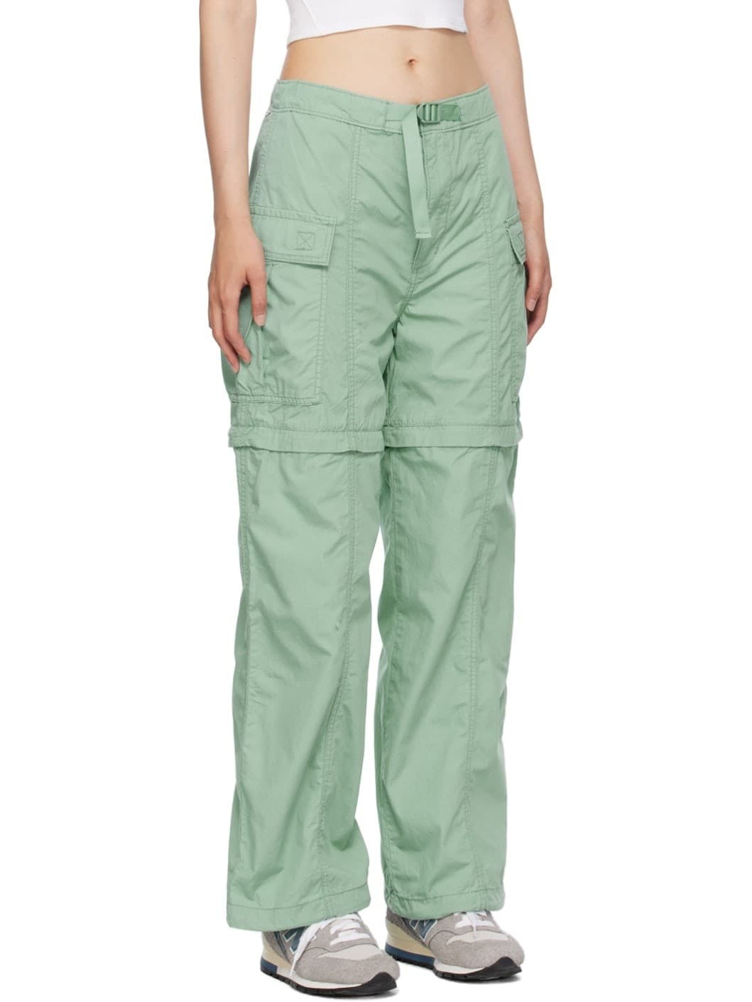 NEW Levi's Not For Resale Convertible Cargo Pants Belt-Buckle Cotton Green Sz.27 - Thumbnail 5