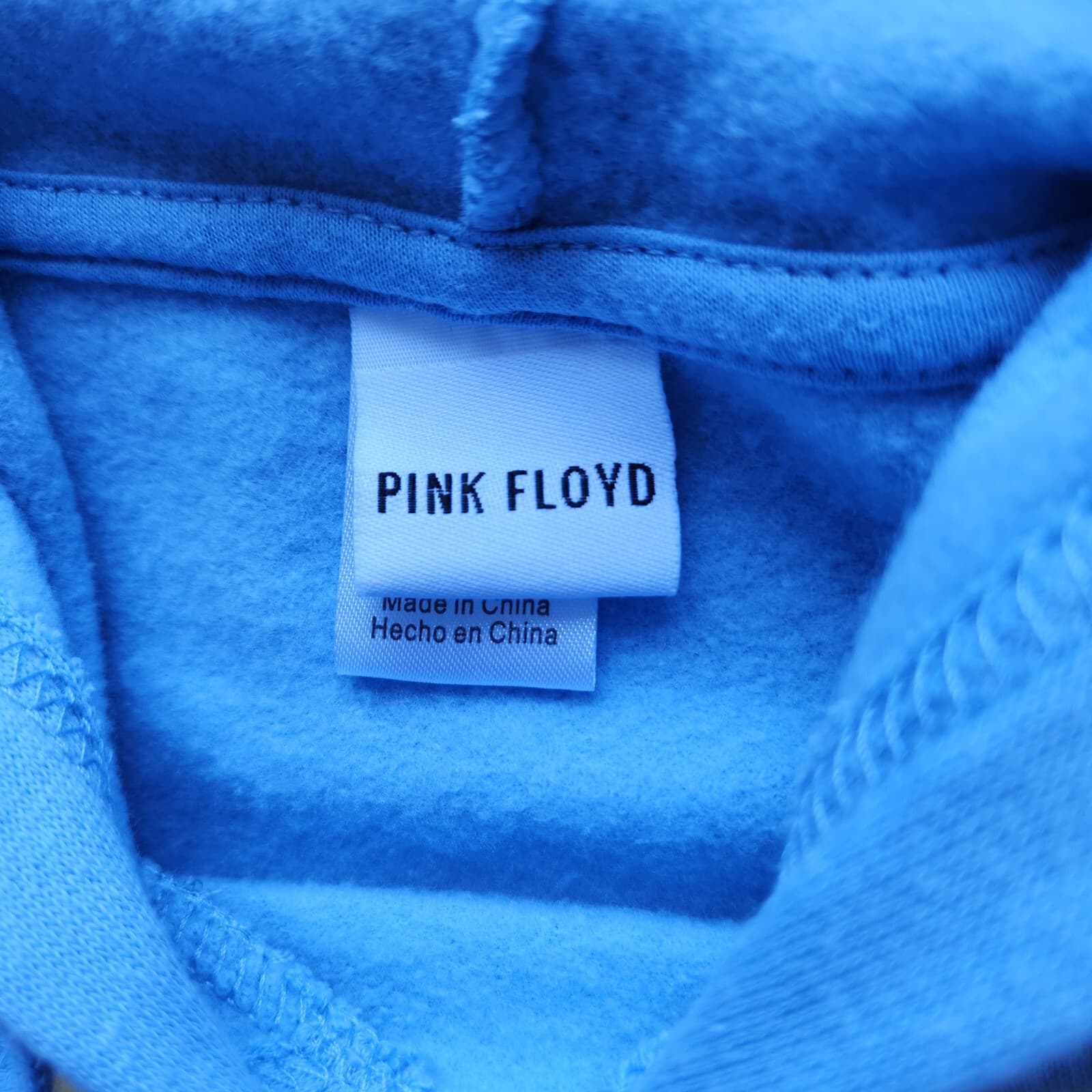 Pink Floyd Dark Side of the Moon Hoodie Sweatshirt Fleece Light Blue Women's XS - Thumbnail 6