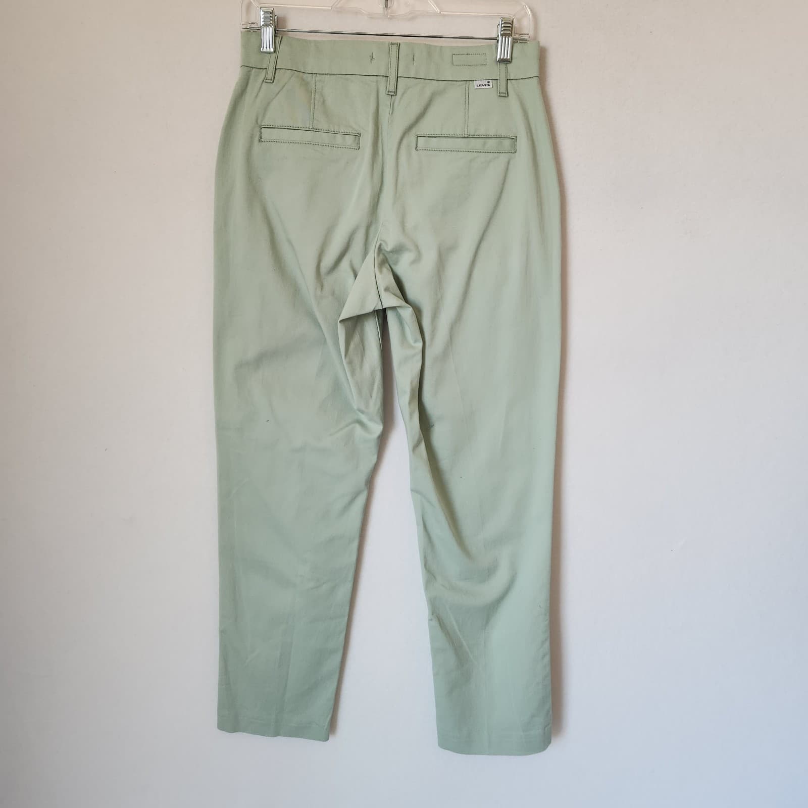 NEW Levi's Premium Not For Resale Essentail Chino Pants Sea Form Twill Green 27 - Thumbnail 7