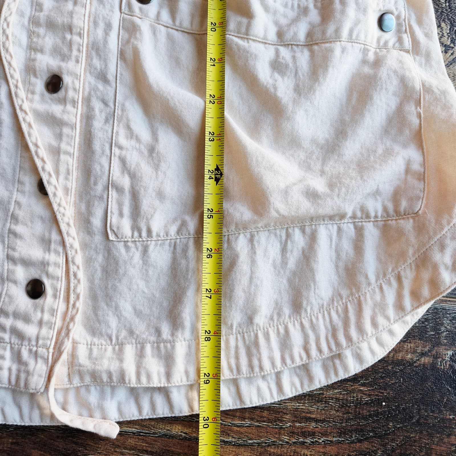 Free People Too Far Utility Sleeveless Vest Tie-Waist Pocket Beige Women's S - Thumbnail 10