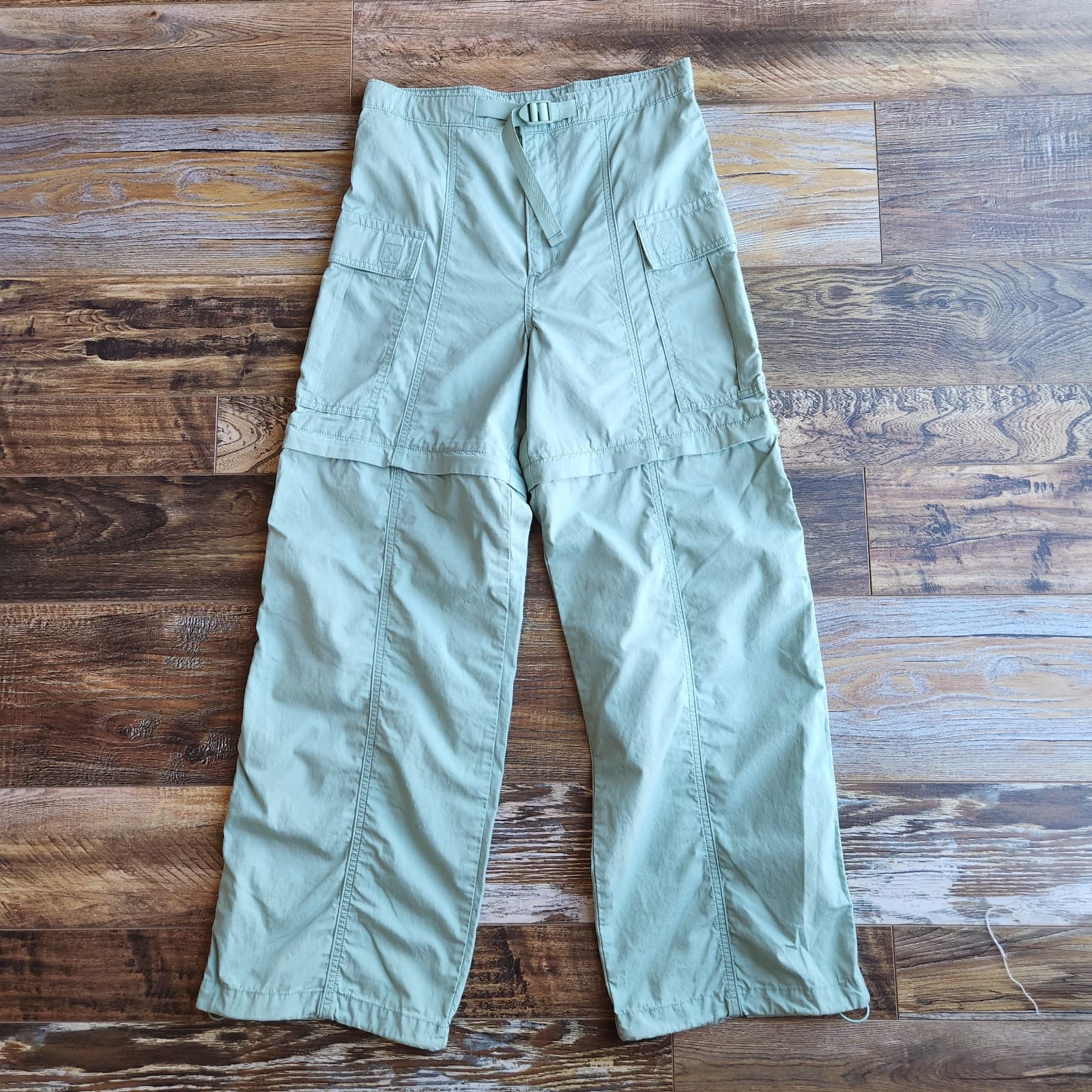 NEW Levi's Not For Resale Convertible Cargo Pants Belt-Buckle Cotton Green Sz.27 - Thumbnail 2