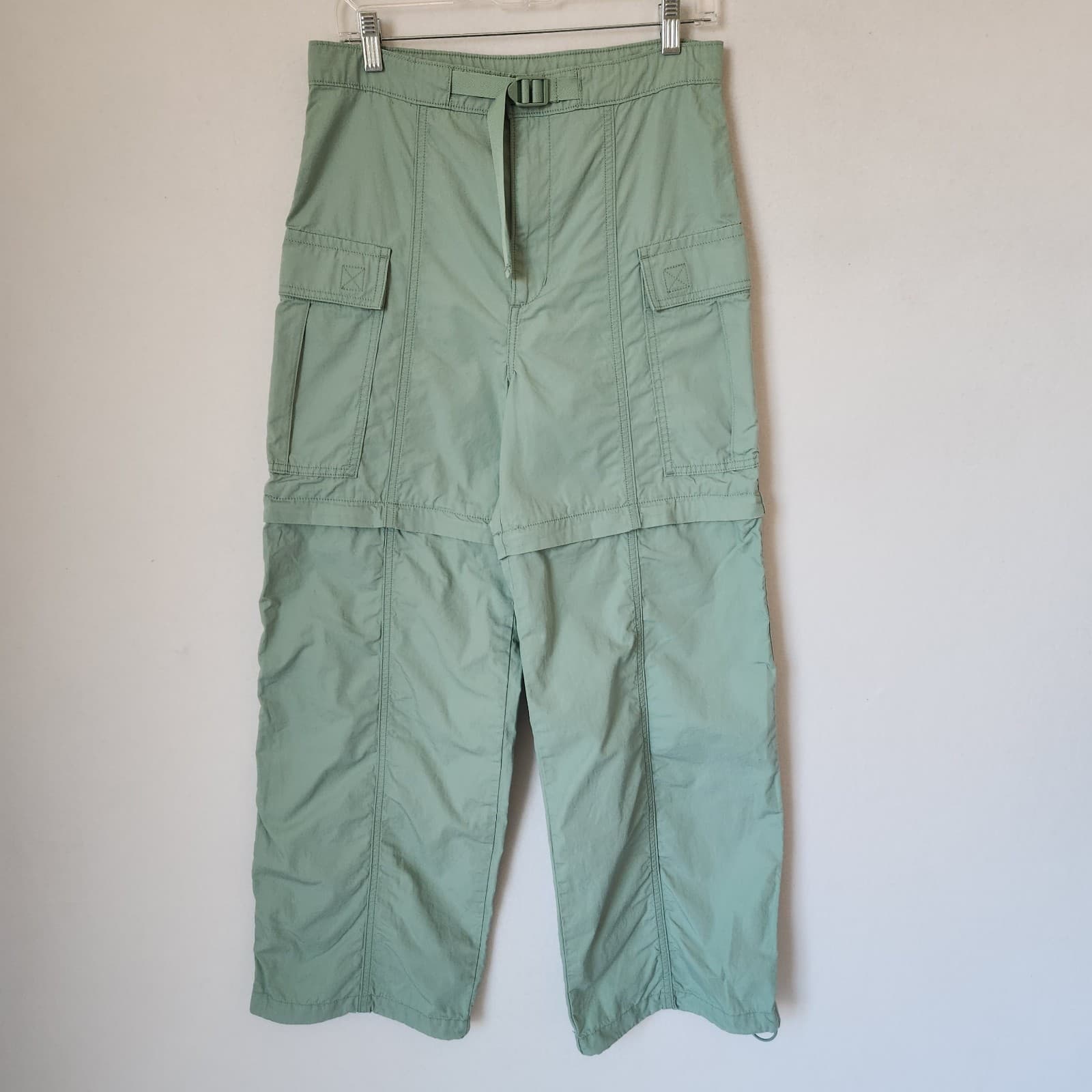 NEW Levi's Not For Resale Convertible Cargo Pants Belt-Buckle Cotton Green Sz.27 - Thumbnail 4