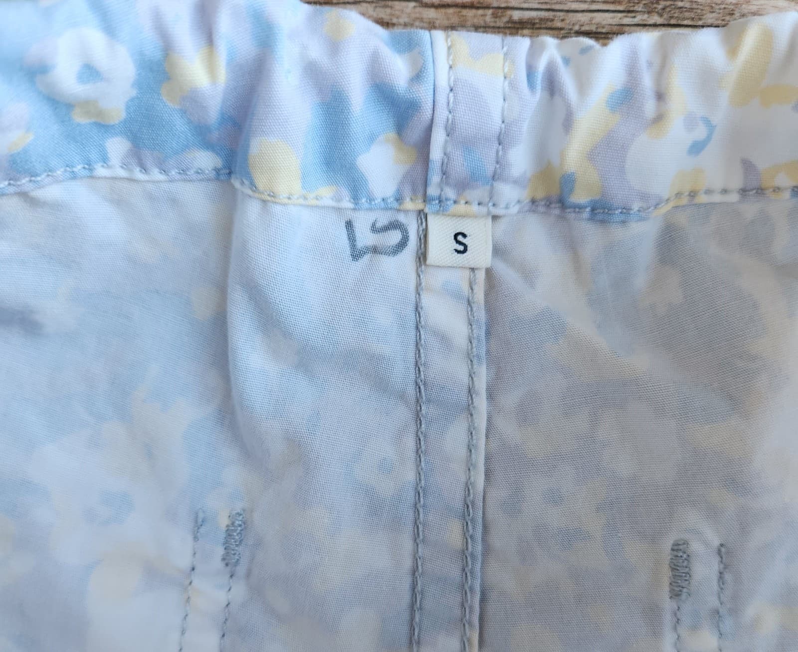 NEW Levi's Not For Resale Floral Baggy Pants High Rise Drawcord Pocket Blue Sz.S - Thumbnail 10