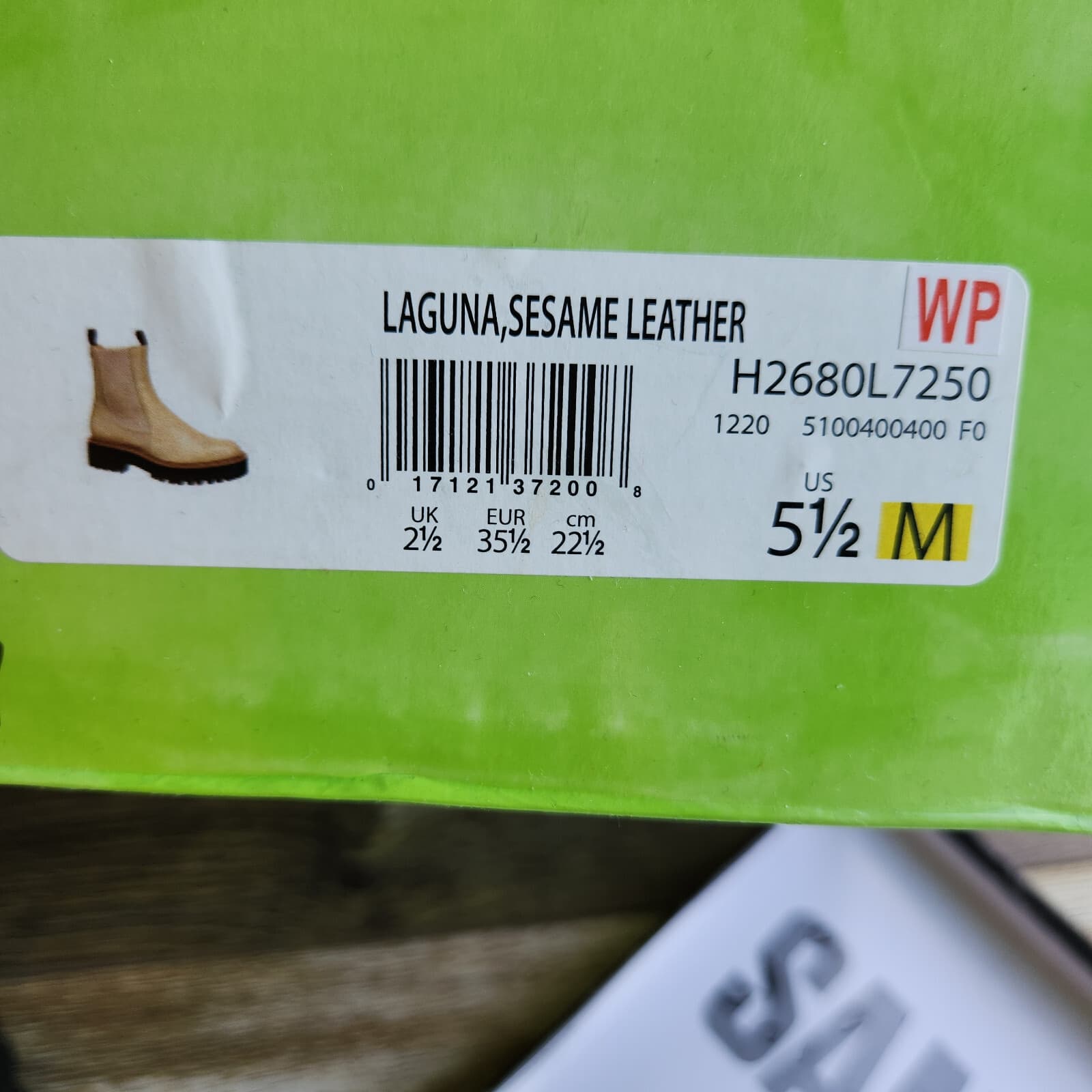 NIB Sam Edelman Laguna Sesame Leather Chelsea Boots Waterproof Lug Sole US 5.5M - Thumbnail 12