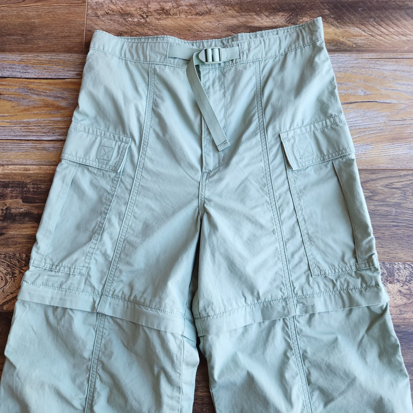 NEW Levi's Not For Resale Convertible Cargo Pants Belt-Buckle Cotton Green Sz.27 - Thumbnail 9