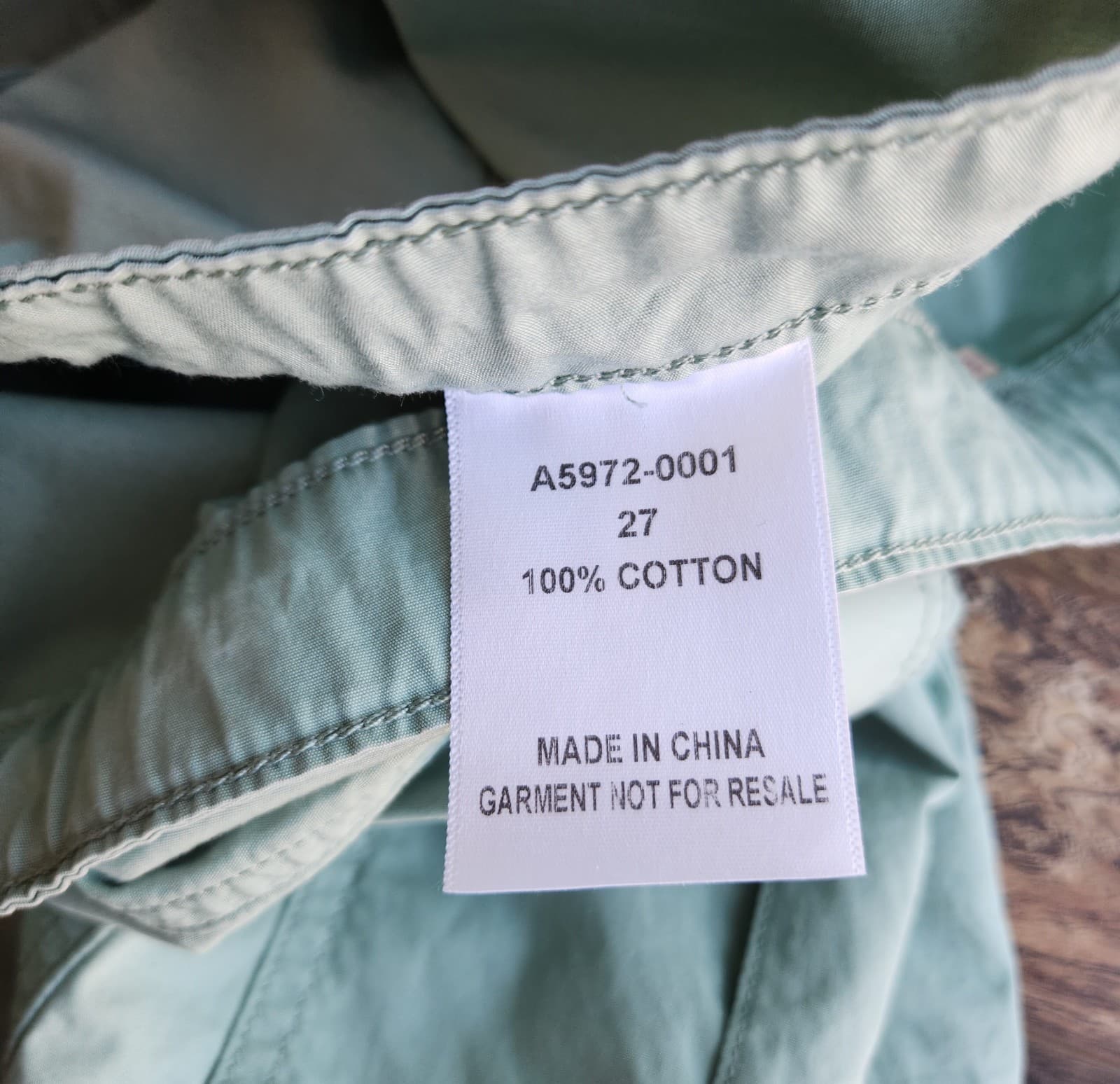 NEW Levi's Not For Resale Convertible Cargo Pants Belt-Buckle Cotton Green Sz.27 - Thumbnail 17