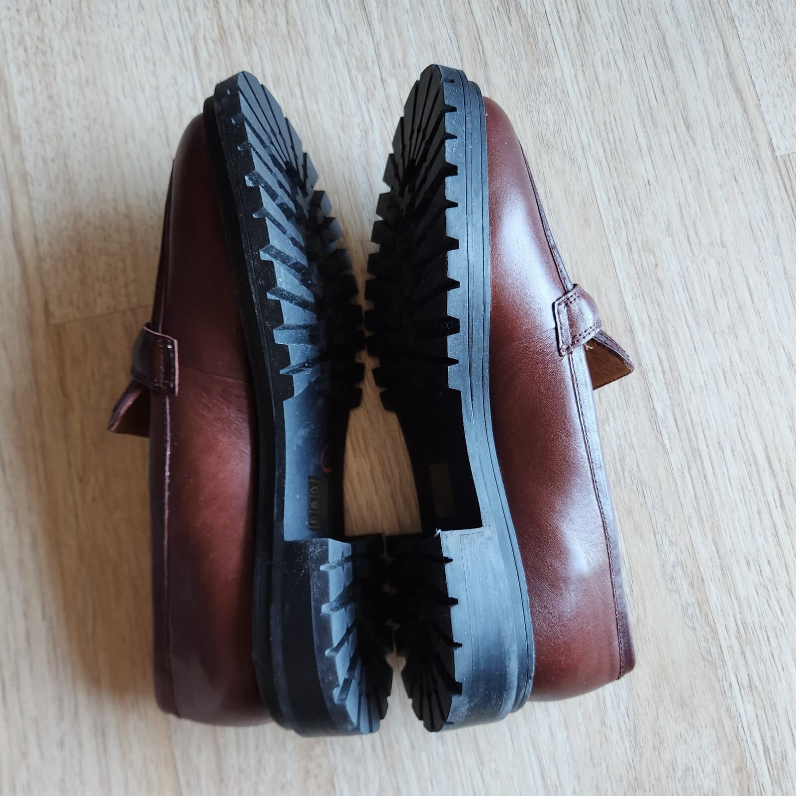 NWoB Madewell $158 The Bradley Chunky Lugsole Leather Loafer Cherry Wood US10.5 - Thumbnail 8