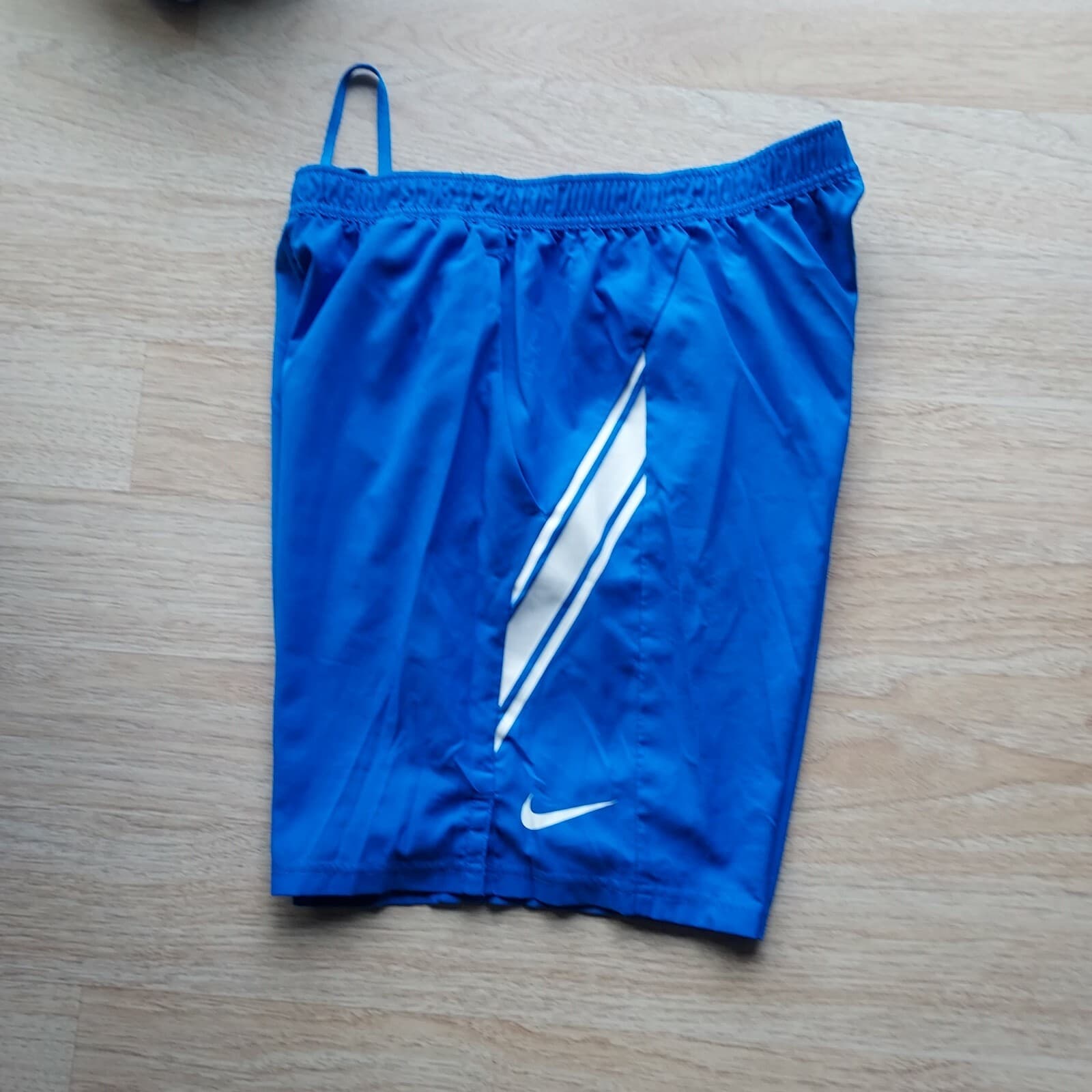 Nike Dri-Fit Activewear Shorts Drawstring Pocket Elastic Waist Blue Men Sz.L - Thumbnail 3