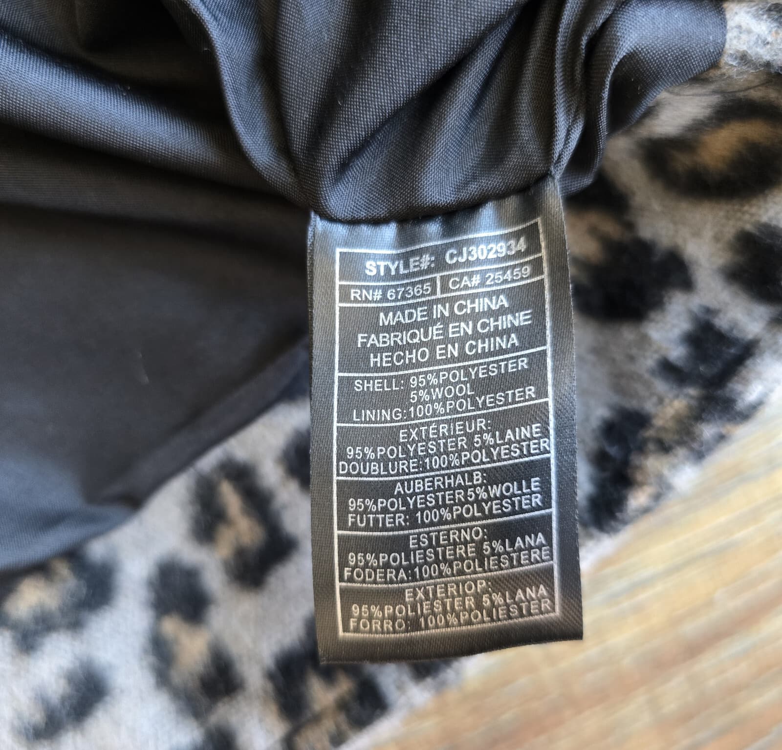 Cupcakes And Cashmere Margaux Wool Blend Faux Fur Leopard Moto Crop Jacket Sz.S - Thumbnail 10