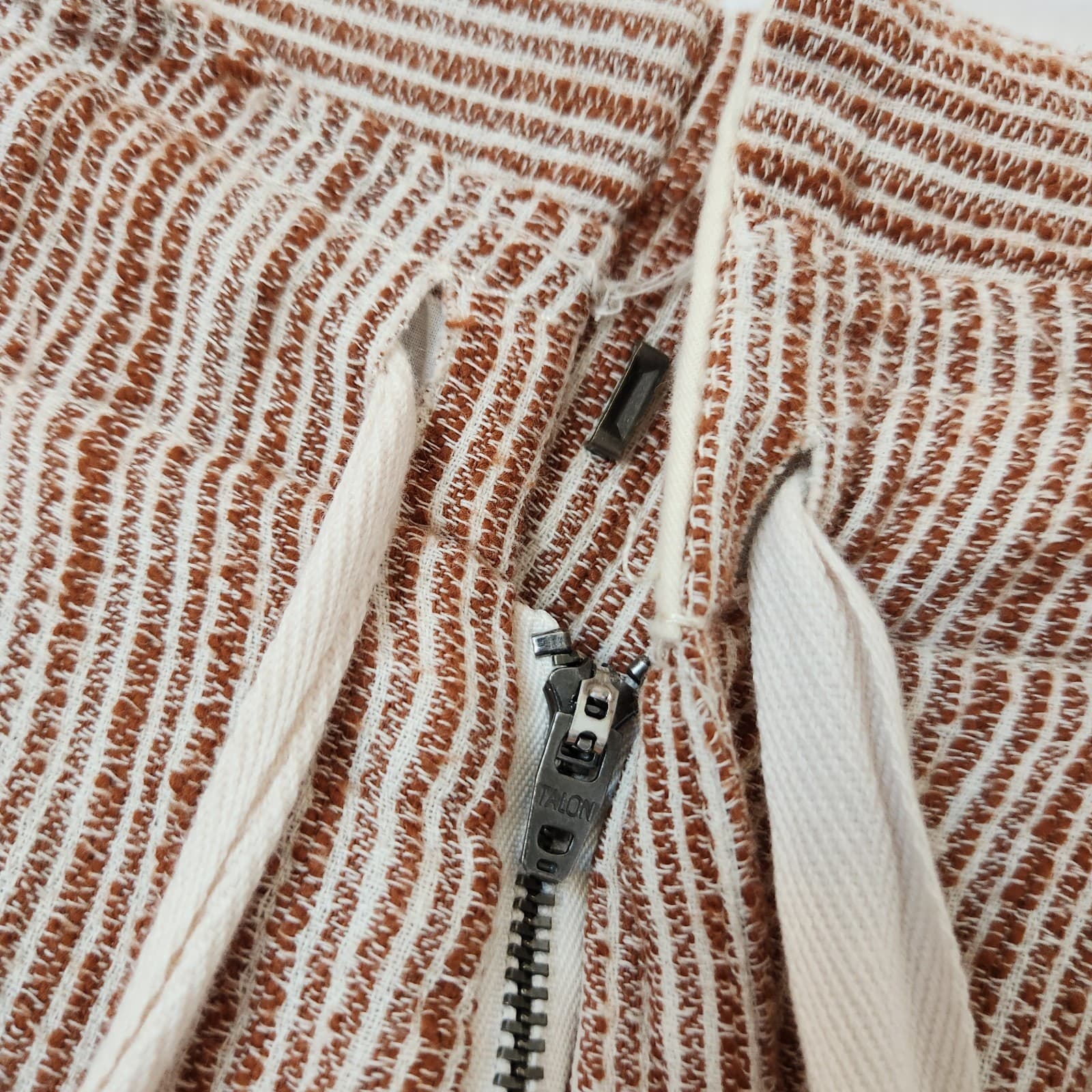 NWT Free People Light At Sunrise High-Rise Pants Drawstring Strip Caraway Sz.2 - Thumbnail 6