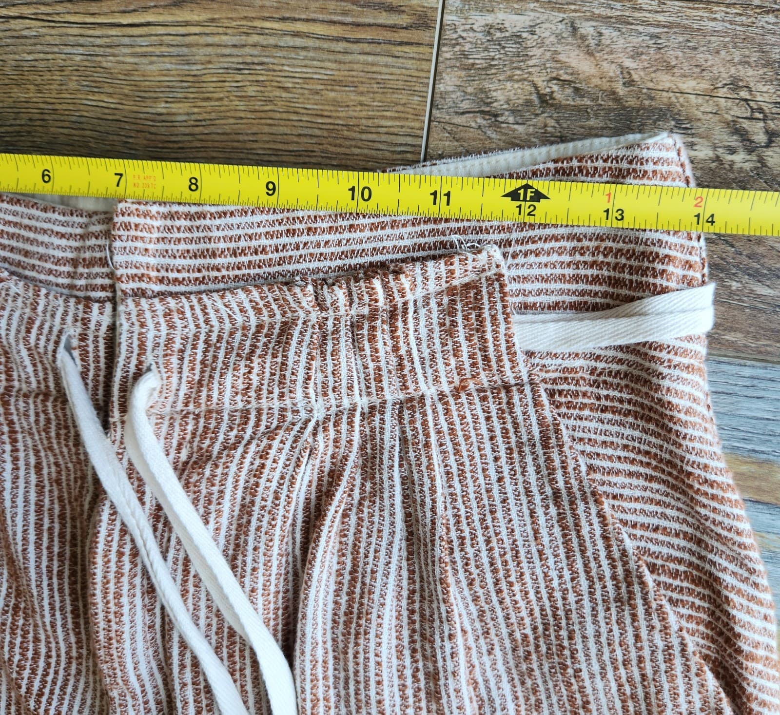 NWT Free People Light At Sunrise High-Rise Pants Drawstring Strip Caraway Sz.2 - Thumbnail 12