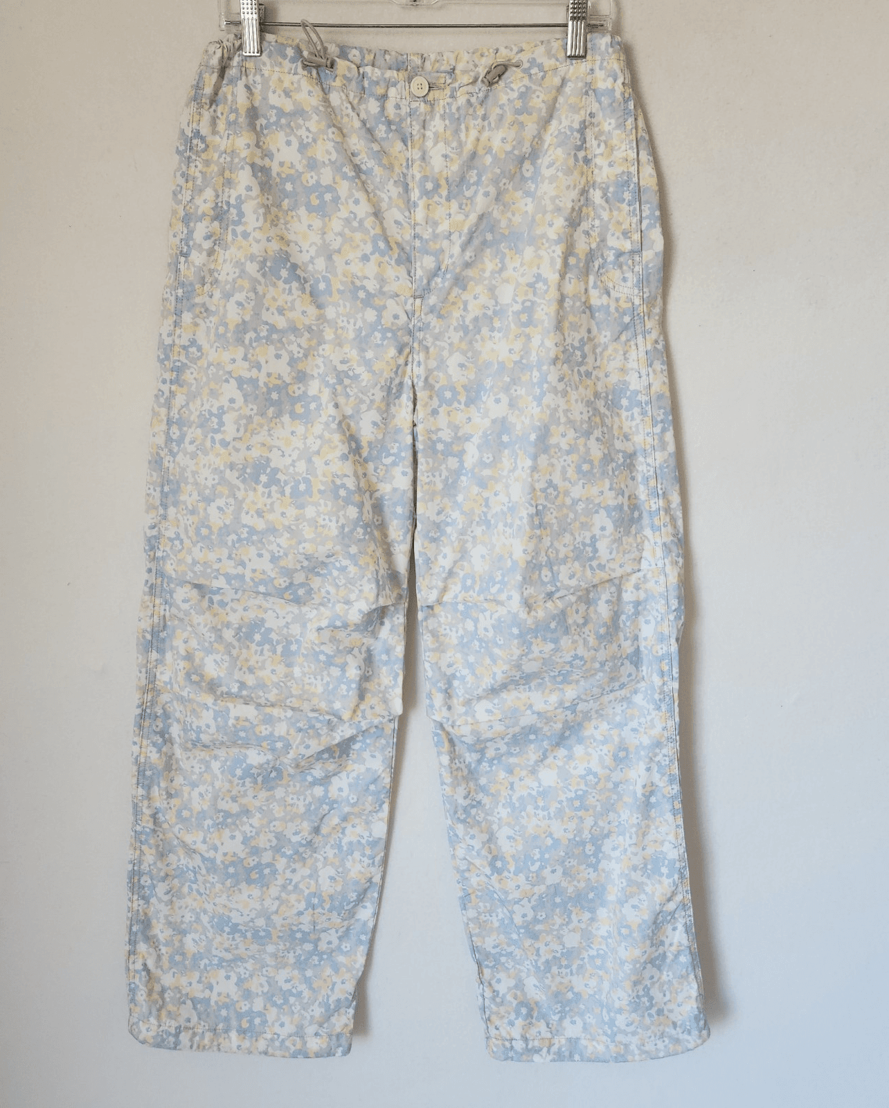 NEW Levi's Not For Resale Floral Baggy Pants High Rise Drawcord Pocket Blue Sz.S - Thumbnail 2