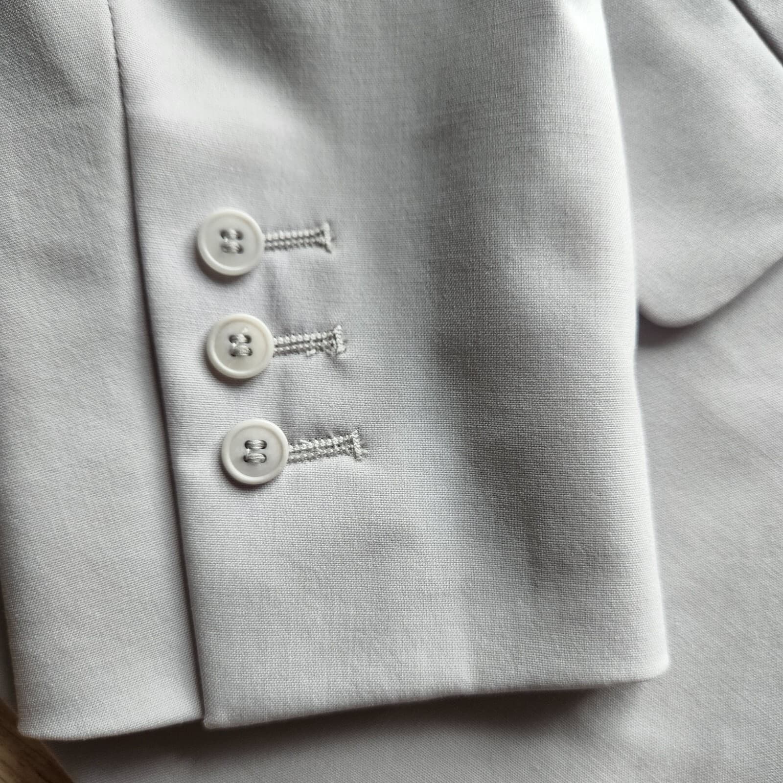 LAFAYETTE 148 NY Wool Blend One-Button Blazer Pocket Stretch Grey Women Sz.4 - Thumbnail 8