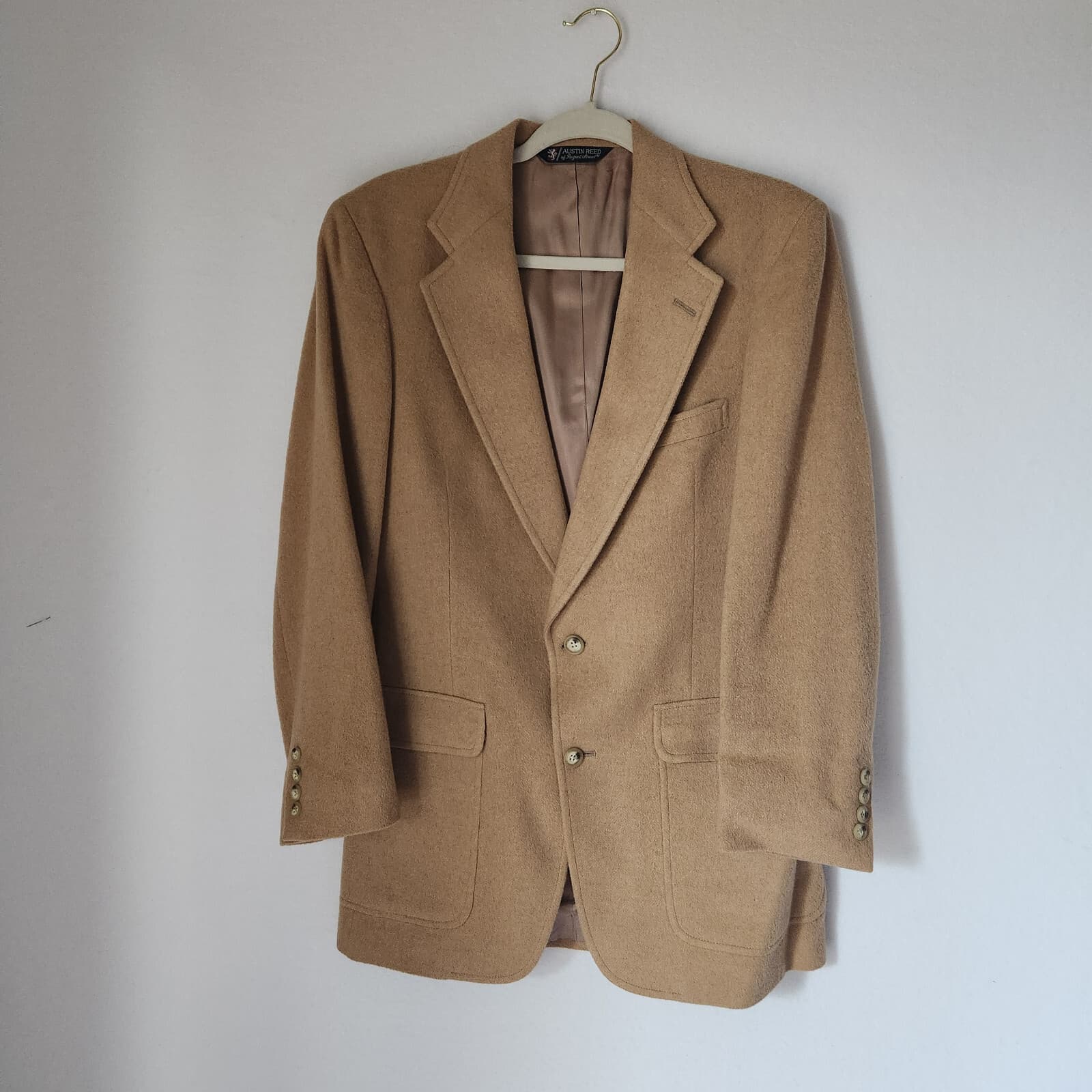 Vintage Austin Reed of Regent Street Camel Hair Blazer Sport Coat Men's Bust 38" - Thumbnail 2