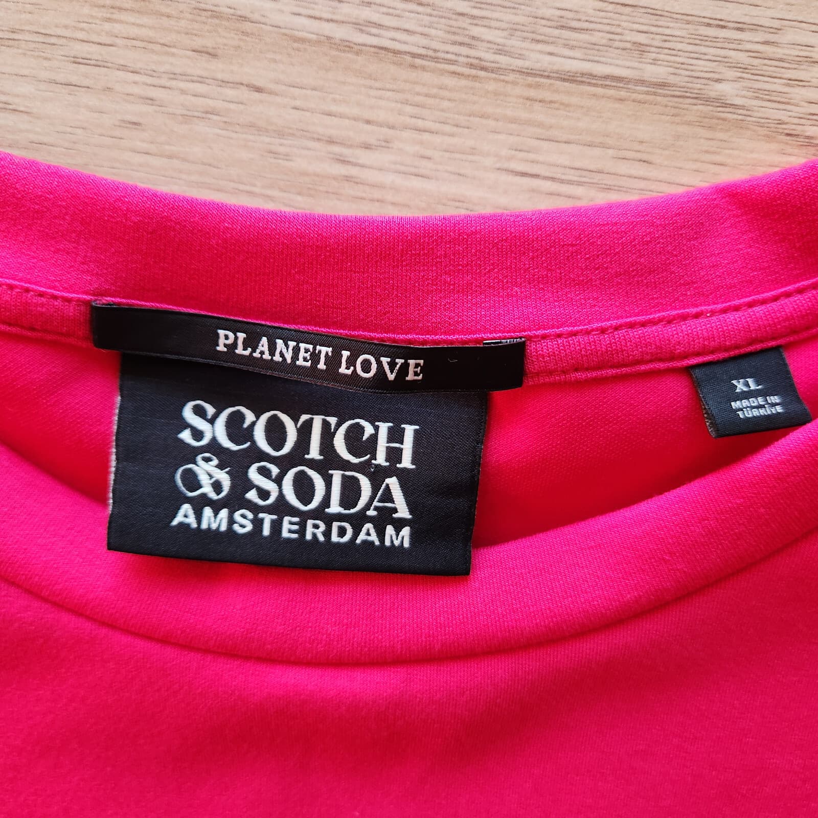Scotch & Soda $138 Fringed Oversized Raglan Sweatshirt Wide Cuff-Hem Pink Sz.XL - Thumbnail 11