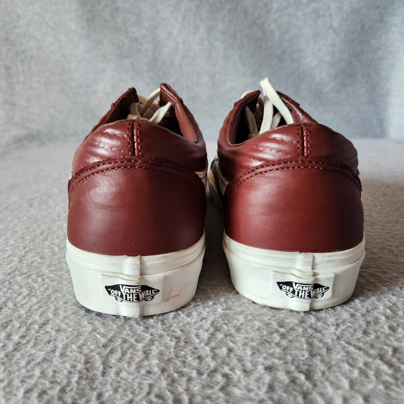 Vans Old Skool Moto UA Leather Skate Shoes Lace-Up Red-Brown Unisex M8.5 W10 - Thumbnail 6