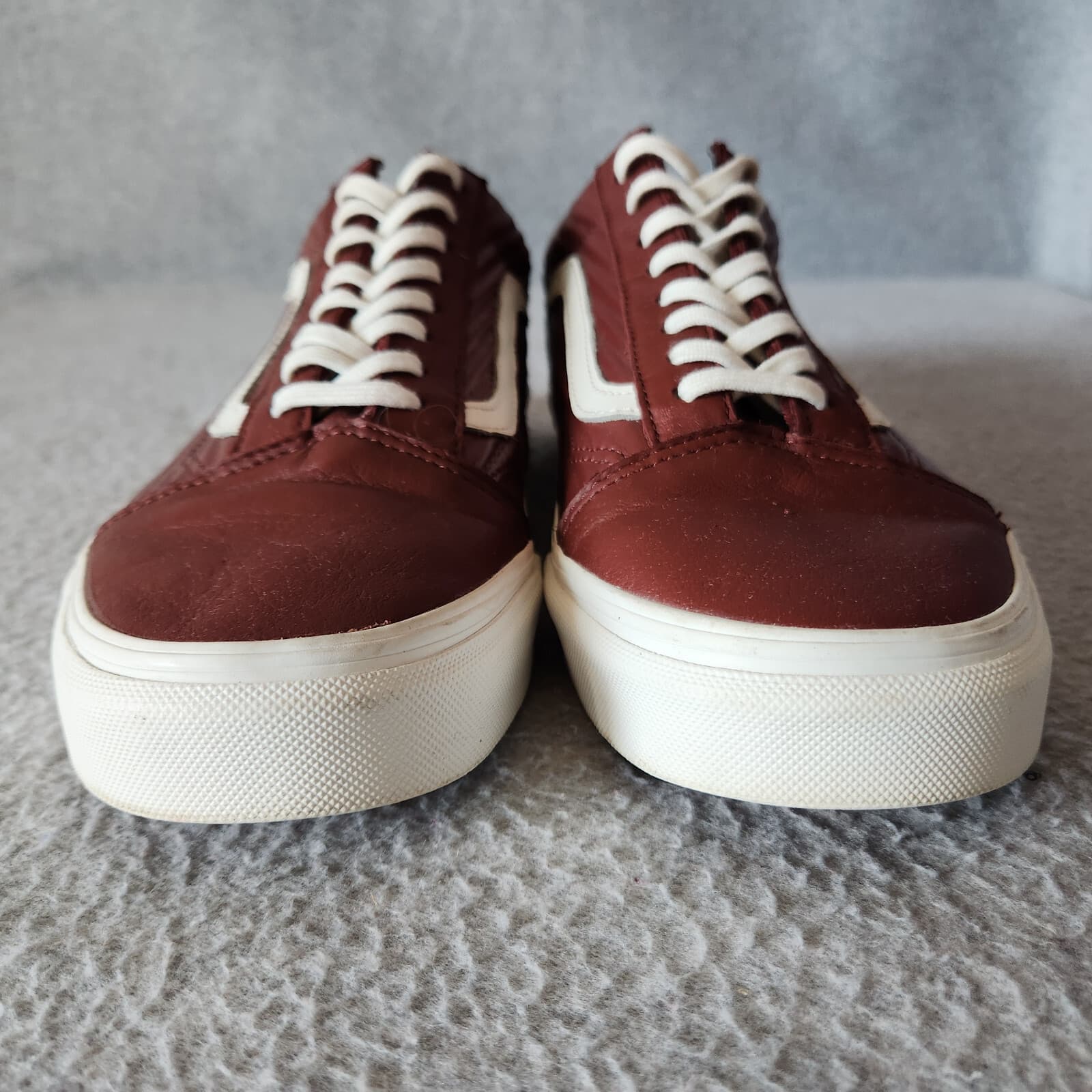 Vans Old Skool Moto UA Leather Skate Shoes Lace-Up Red-Brown Unisex M8.5 W10 - Thumbnail 7