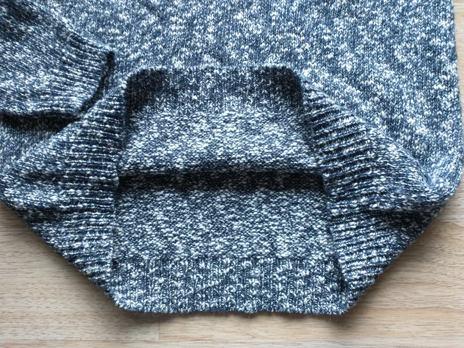 Joie Aleyda Slub Sweater V-Neck Blue Marled Cotton Nylon Mohair Wool Women Sz.S - Thumbnail 6