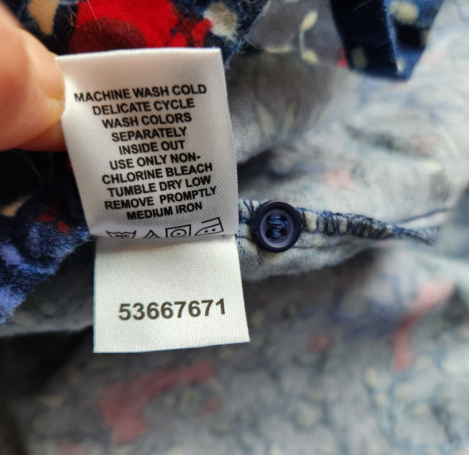 NWoT Only Necessities Bird Floral Flannel Pintuck Maxi Nightgown Cottage Blue 1X - Thumbnail 13