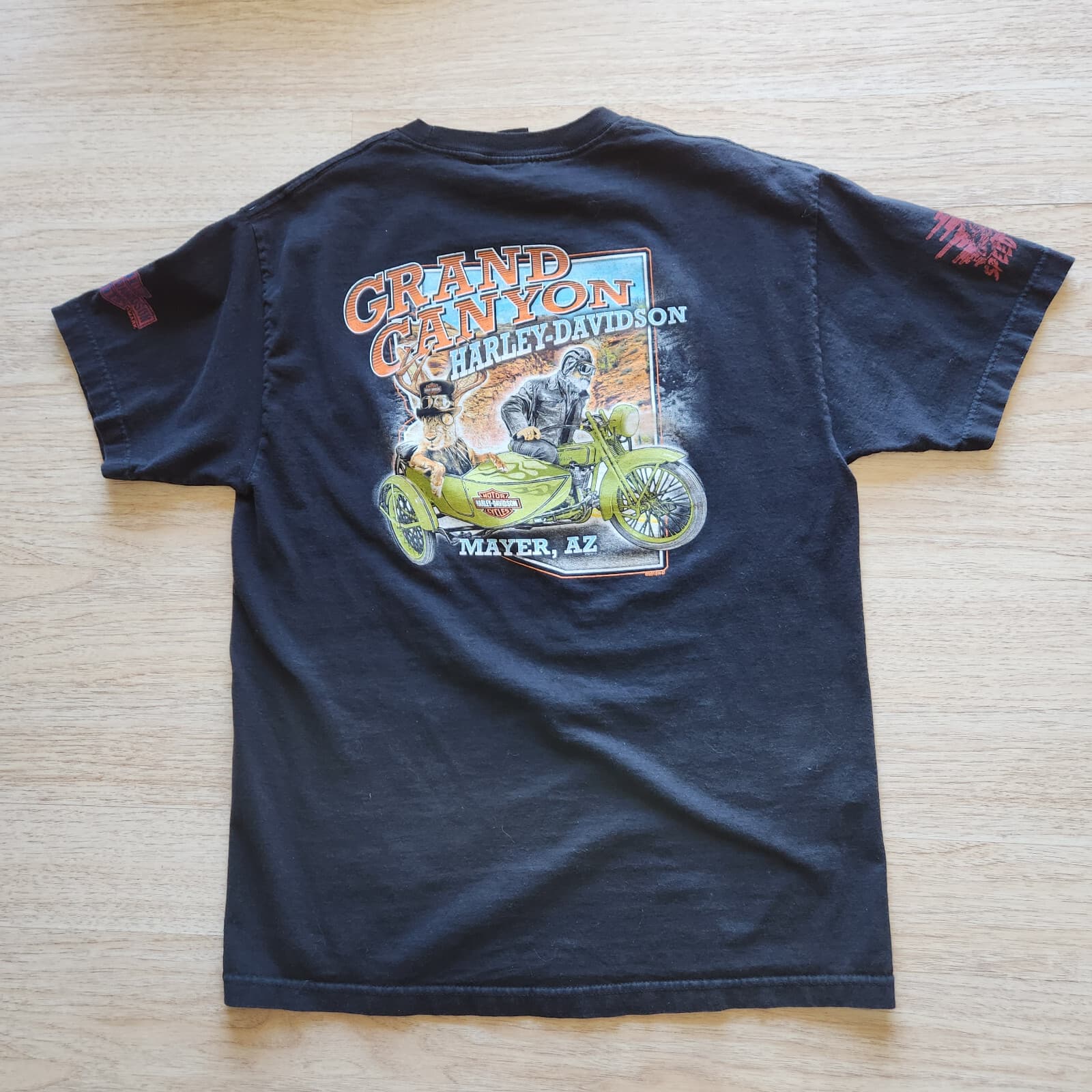 Harley-Davidson Grand Canyon Mayer AZ T-Shirt Short Sleeve Black Men Chest 42" - Thumbnail 6