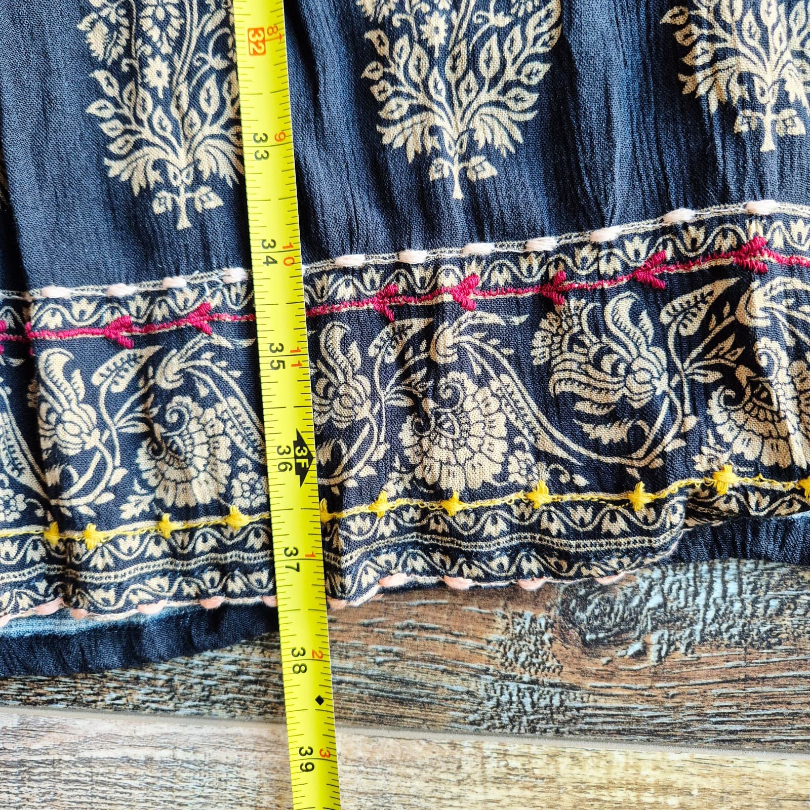 NWT Maeve Anthropologie Avalon Embroidered Boho Shift Dress Long Sleeve Womens M - Thumbnail 16