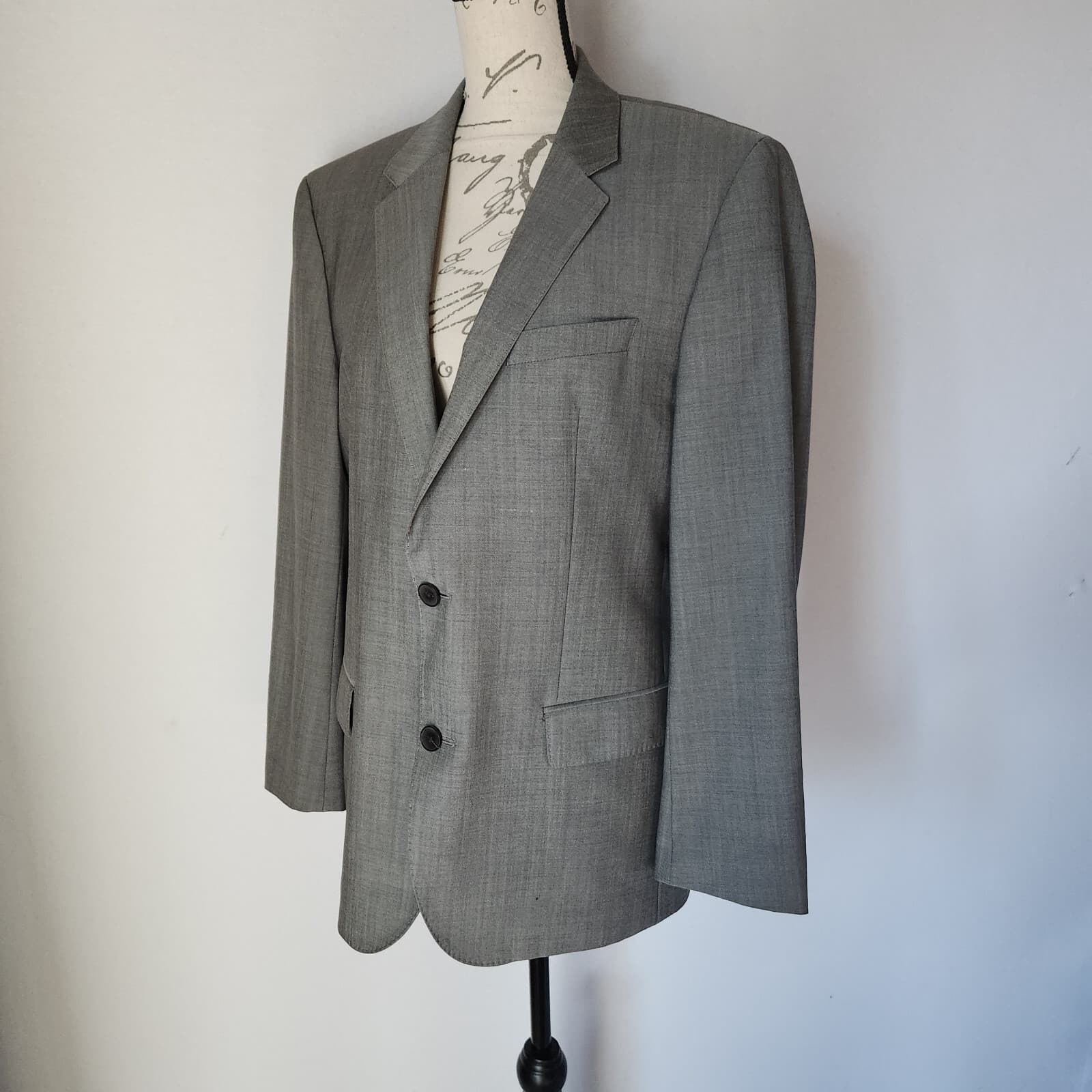 Hugo Boss Super 110 Reda Blazer Two Button Slim-Fit 100% Wool Grey Men's 40S - Thumbnail 4
