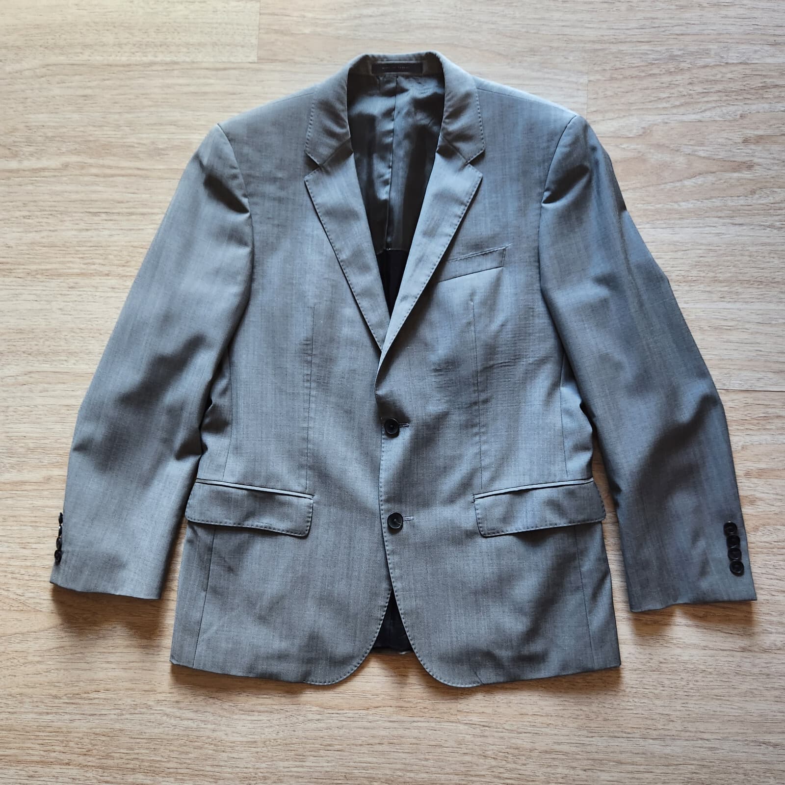Hugo Boss Super 110 Reda Blazer Two Button Slim-Fit 100% Wool Grey Men's 40S - Thumbnail 2