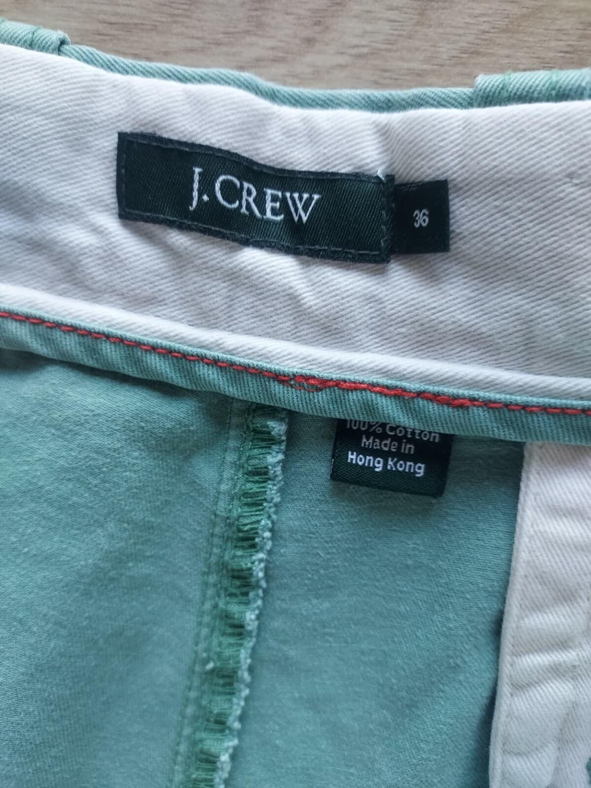 J.Crew Golf-Embroidered Broken-In Chino Shorts Pocket Zip Green Cotton Men 36 - Thumbnail 5