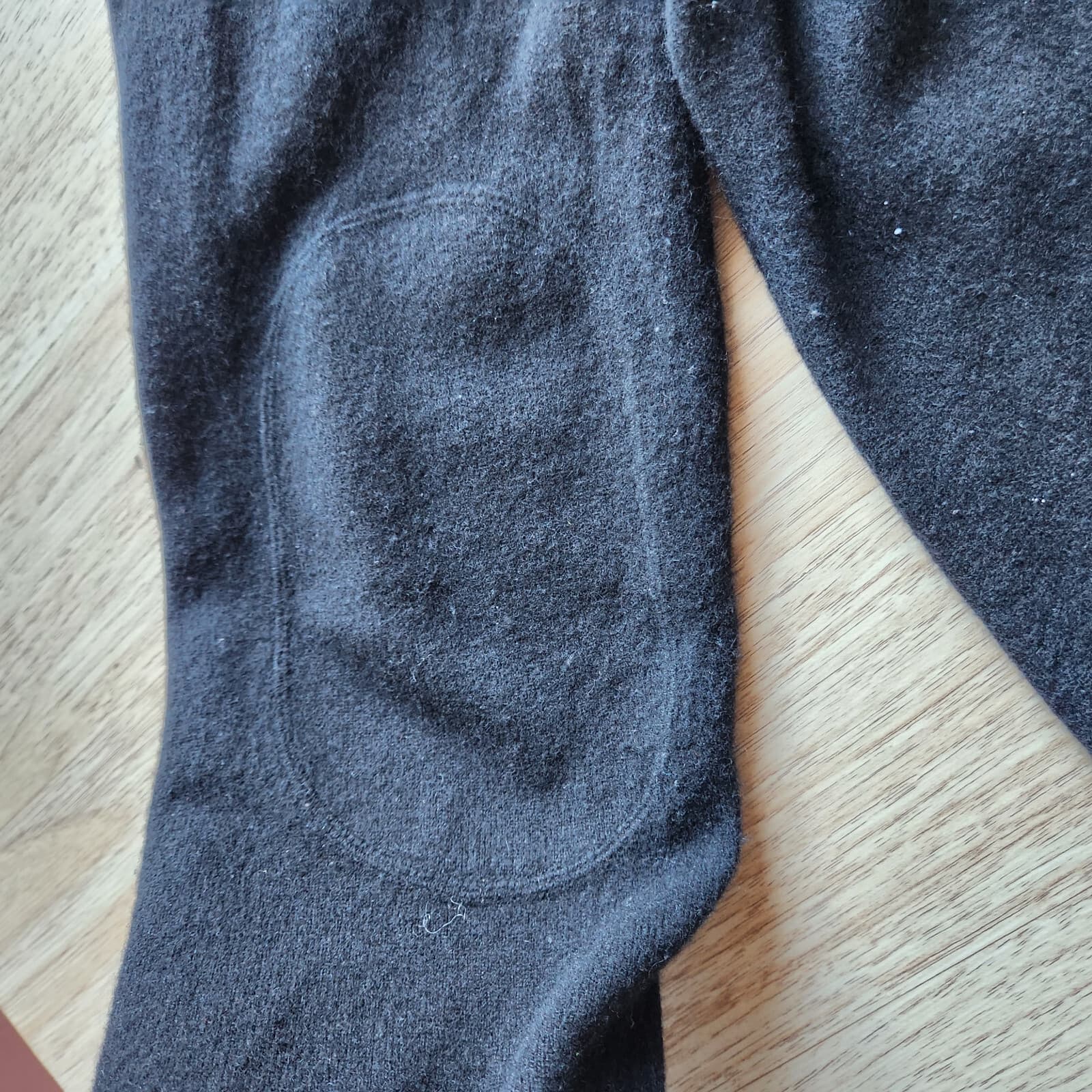 Banana Republic Cashmere Quarter Zip Henley Sweater Elbow-Patch Black Men's XL - Thumbnail 6