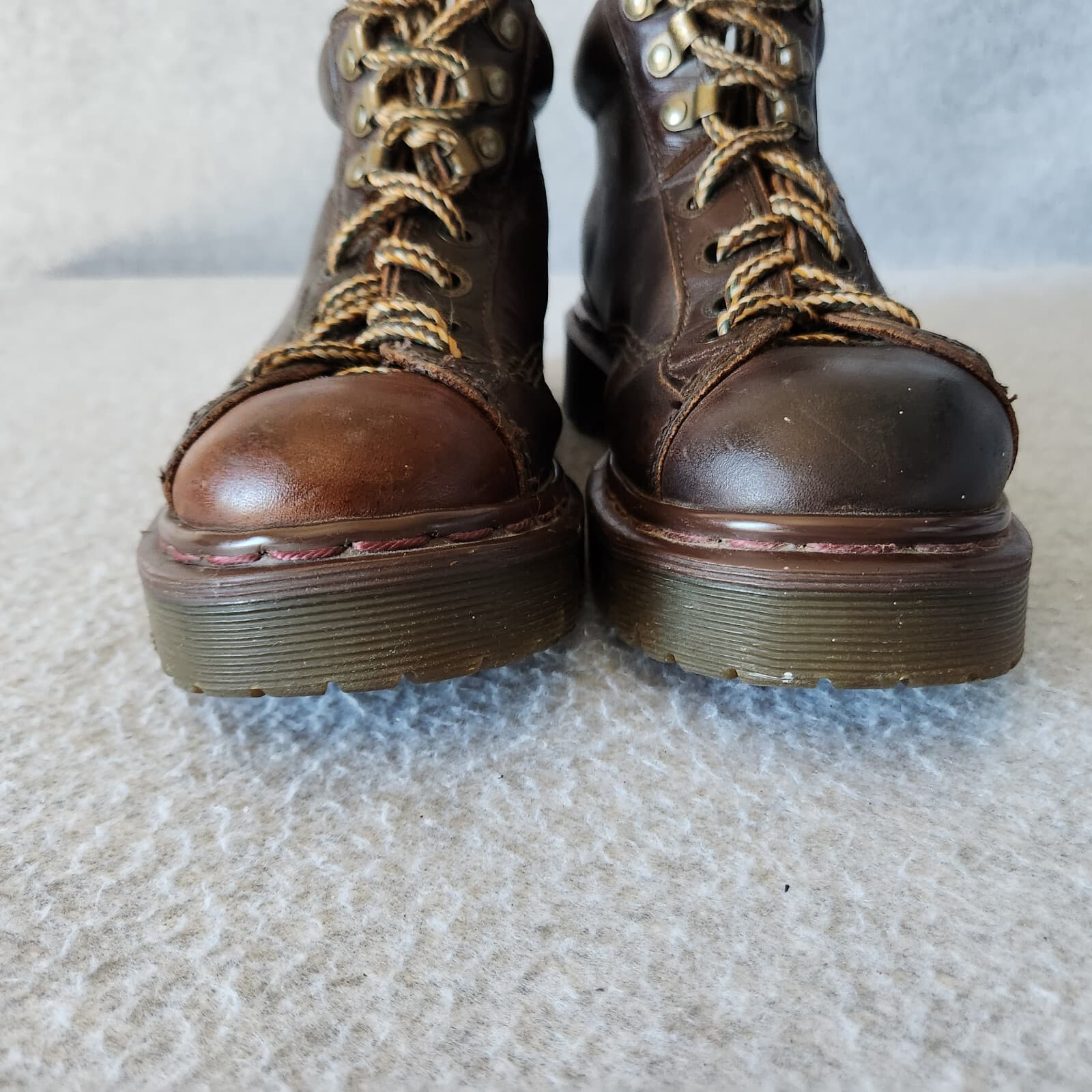 Vintage Dr. Martens 8287 Ankle Work Boots Lace Brown Women's US4 Made in England - Thumbnail 5