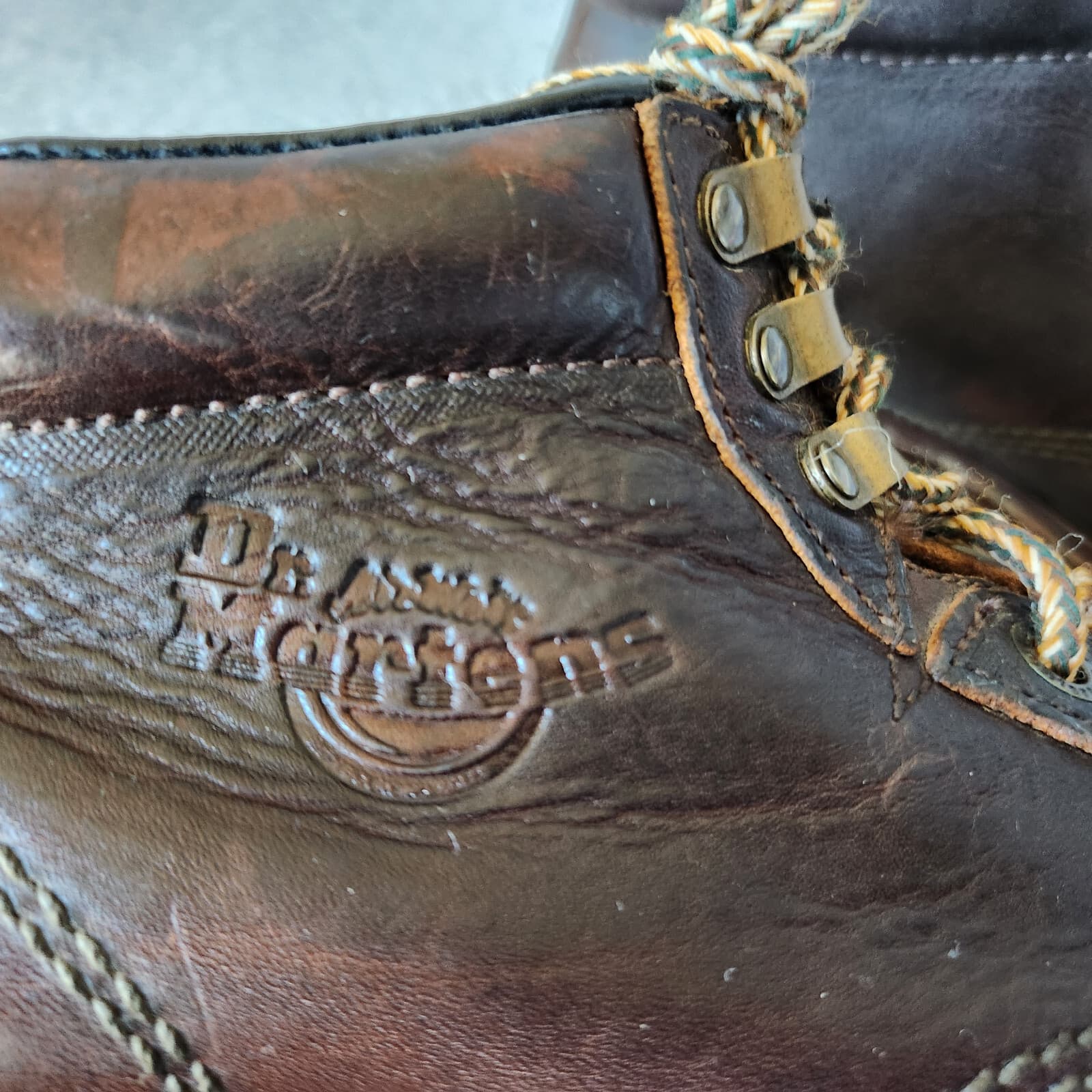 Vintage Dr. Martens 8287 Ankle Work Boots Lace Brown Women's US4 Made in England - Thumbnail 8