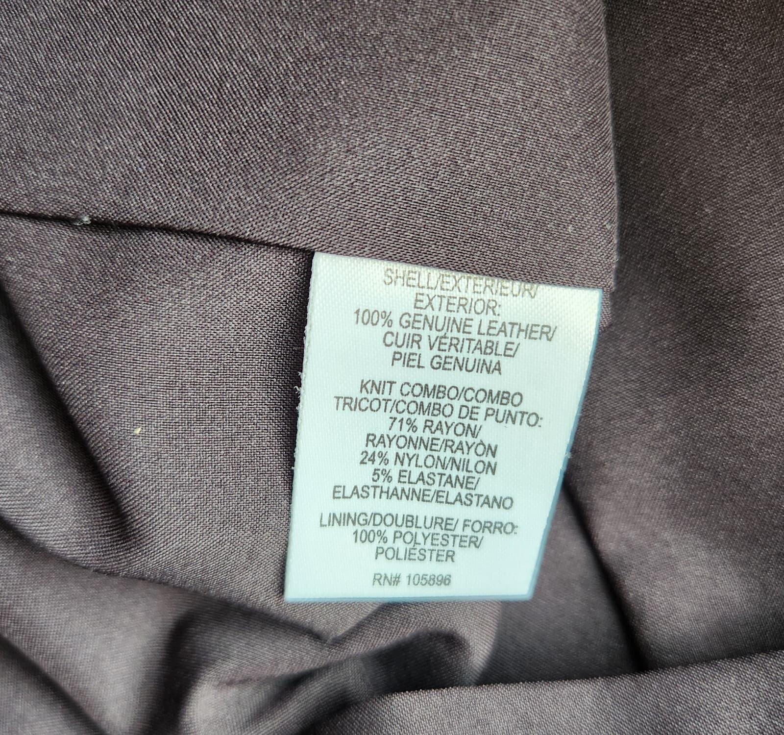 WORTH New York Genuine Leather Ponte Shift Dress 3/4 Sleeve Pocket Brown Size 6 - Thumbnail 12