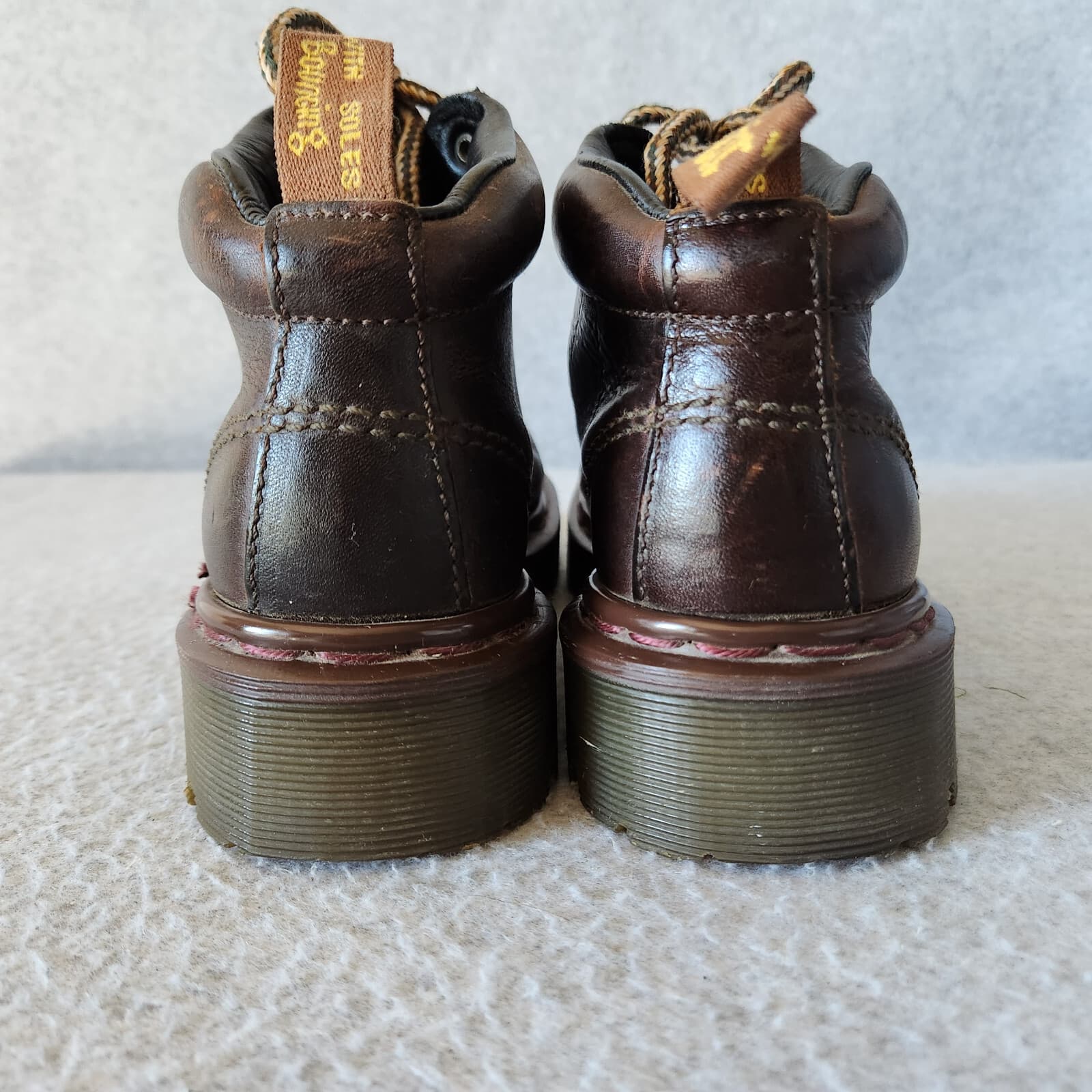 Vintage Dr. Martens 8287 Ankle Work Boots Lace Brown Women's US4 Made in England - Thumbnail 6