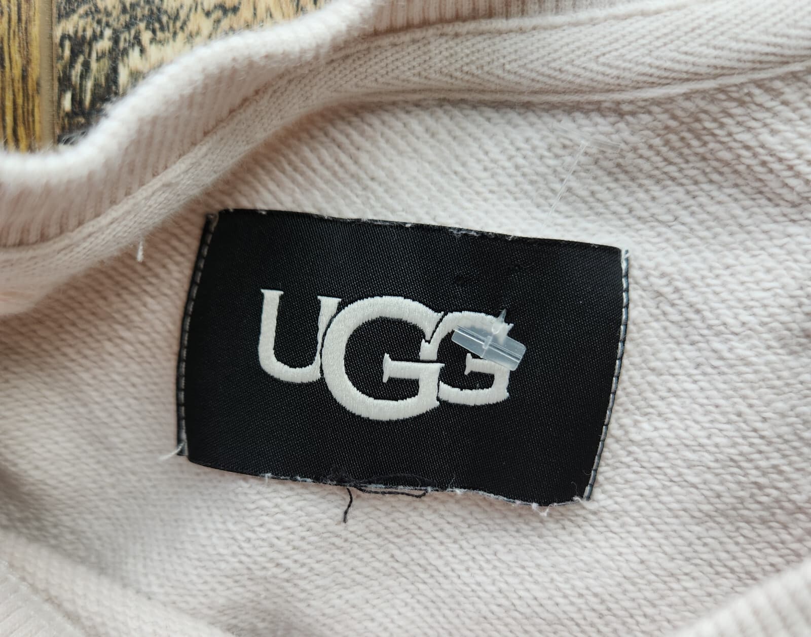 UGG Anisha Mini Dress Short Sleeve Waist-Bungee Cord Terry Knit Beige Bust 44"/L - Thumbnail 12