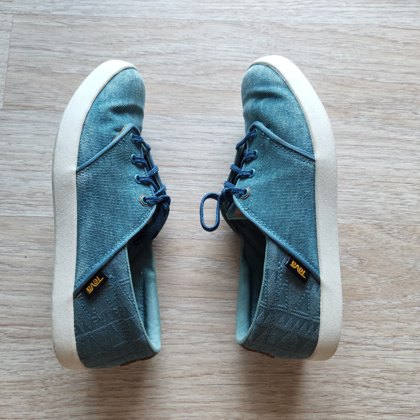 Teva Willow Lace Up Canvas Fashion Sneakers Green-Blue Women US6.5 - Thumbnail 7