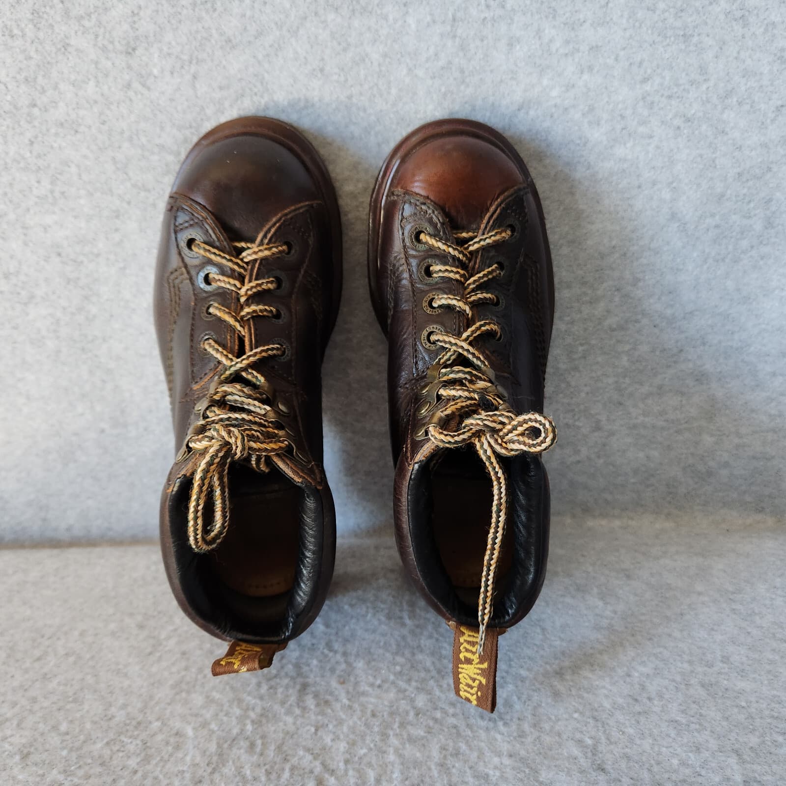 Vintage Dr. Martens 8287 Ankle Work Boots Lace Brown Women's US4 Made in England - Thumbnail 3