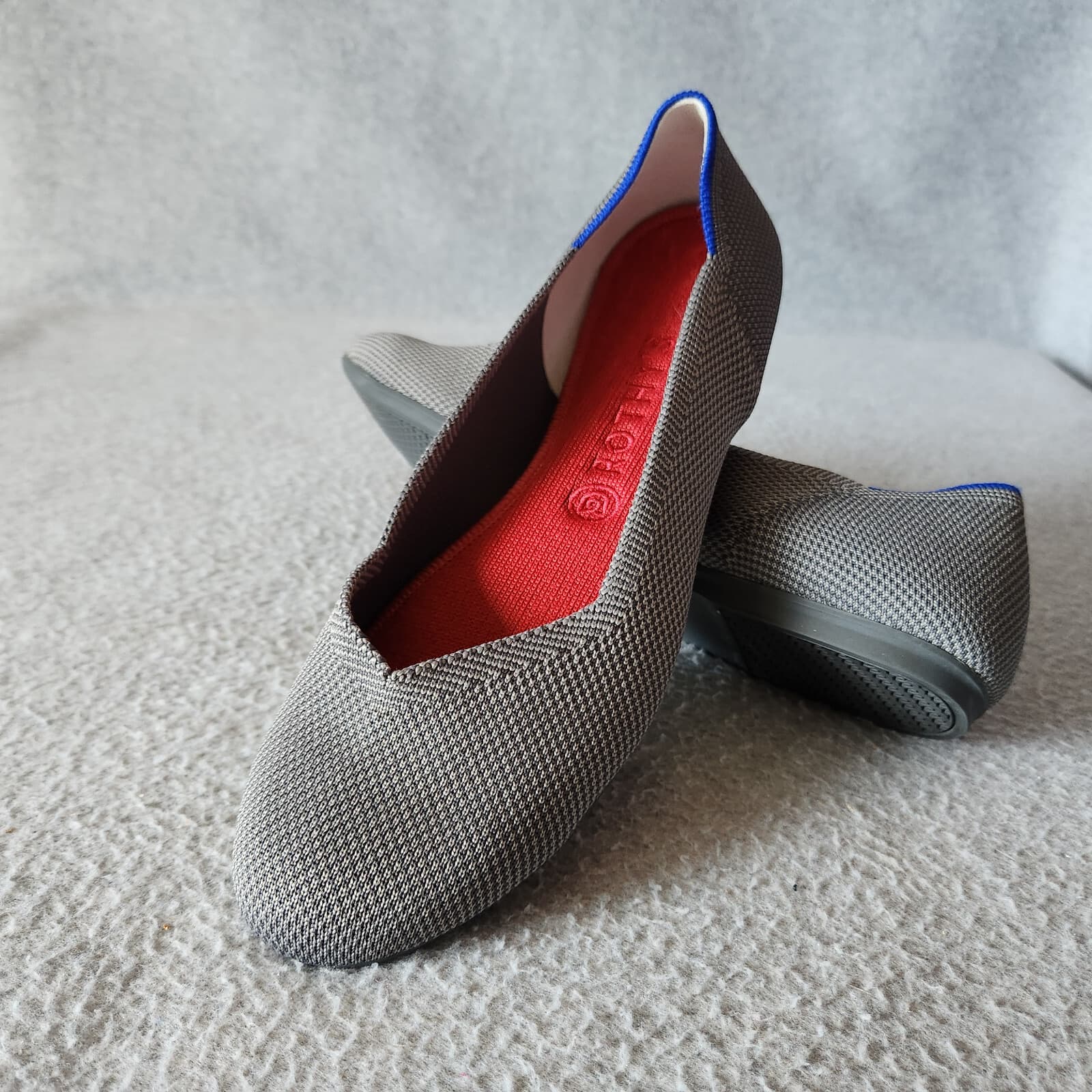 Rothy’s The Flat Round Toe Slip On Ballet Flat Comfort Flexible Gray Sz.US10.5 - Thumbnail 2