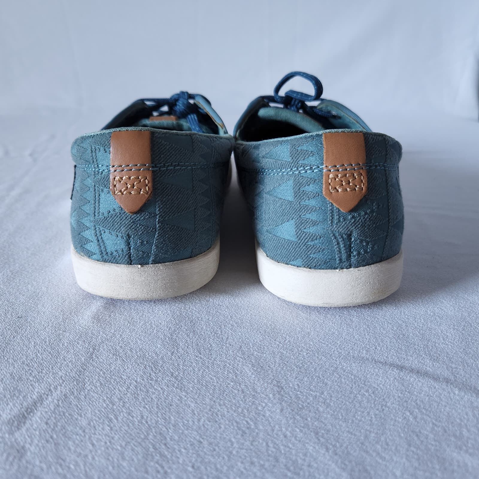 Teva Willow Lace Up Canvas Fashion Sneakers Green-Blue Women US6.5 - Thumbnail 5