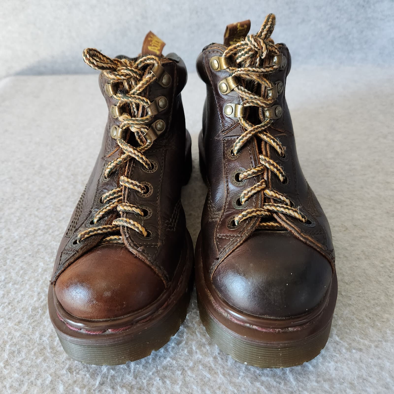 Vintage Dr. Martens 8287 Ankle Work Boots Lace Brown Women's US4 Made in England - Thumbnail 4