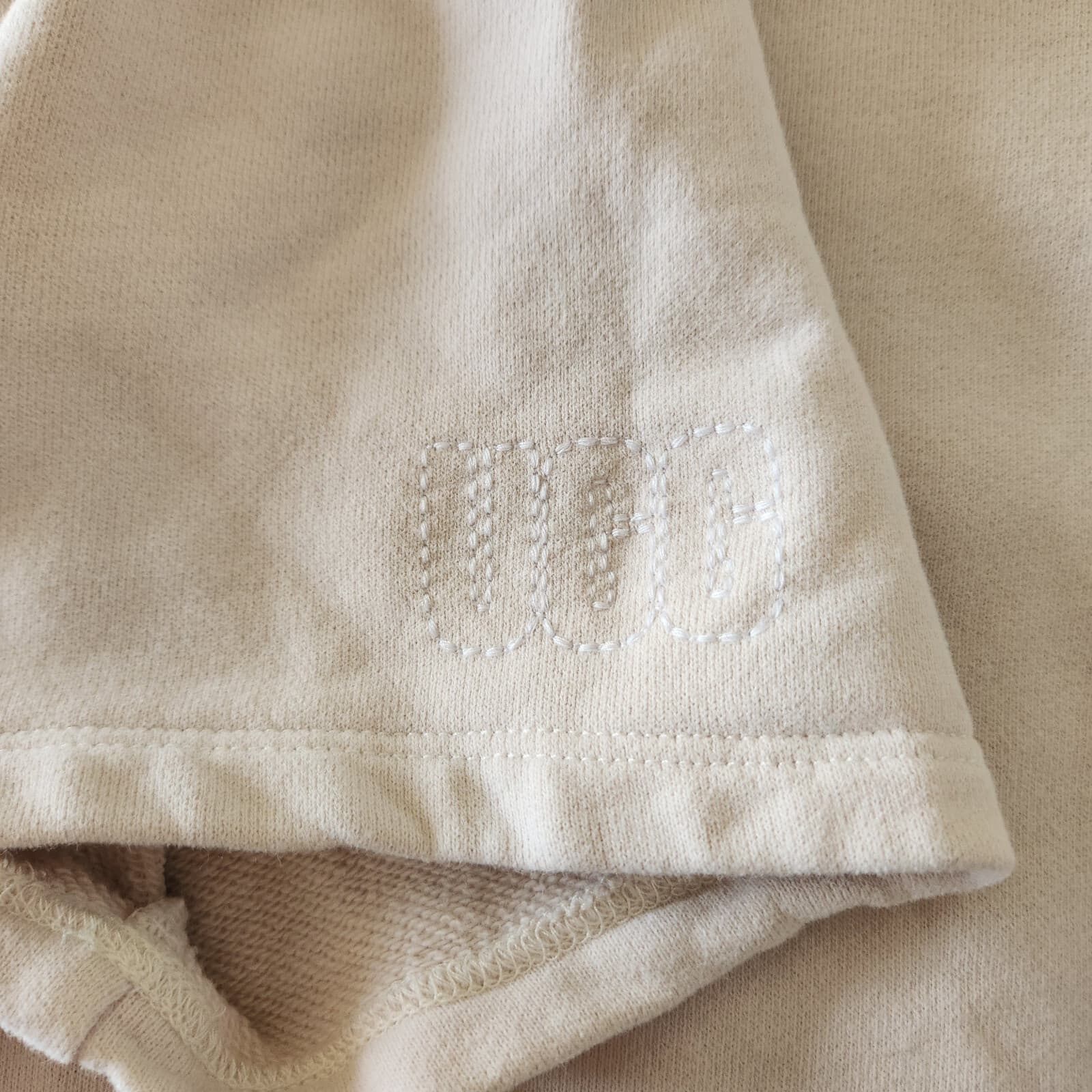 UGG Anisha Mini Dress Short Sleeve Waist-Bungee Cord Terry Knit Beige Bust 44"/L - Thumbnail 11