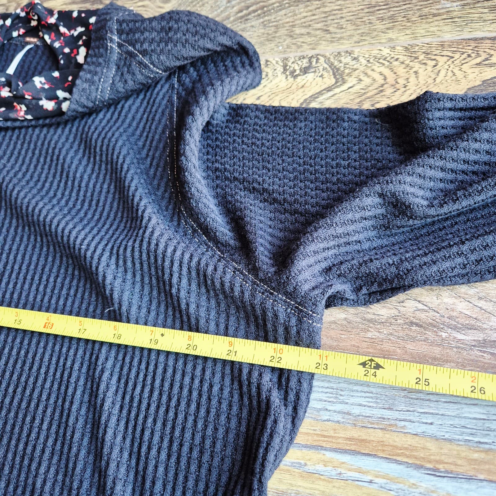 Free People Opposites Attract Mini Dress Long Sleeve Floral Mesh-Hem Black Sz.L - Thumbnail 15