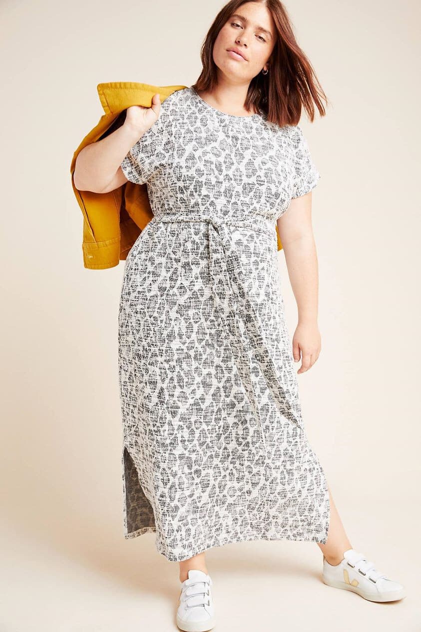 NWT DOLAN Anthropologie Left Coast Taleen Tweed Midi Dress Assorted Sz.L $150 - Thumbnail 3