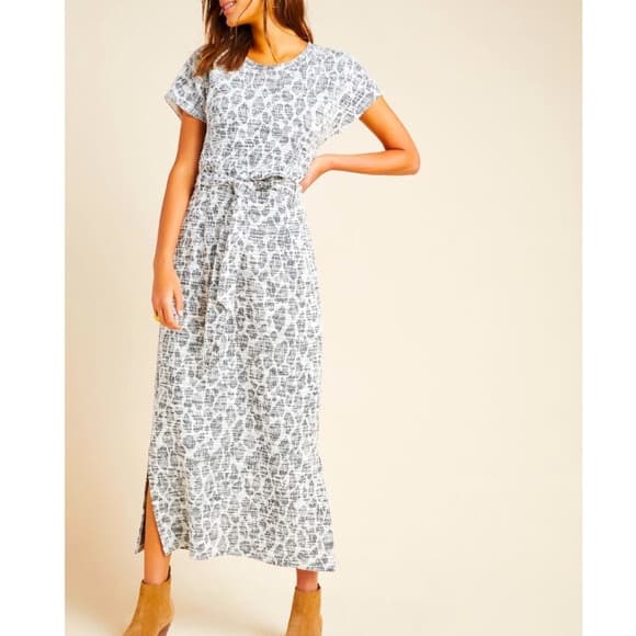 NWT DOLAN Anthropologie Left Coast Taleen Tweed Midi Dress Assorted Sz.L $150 - Thumbnail 6