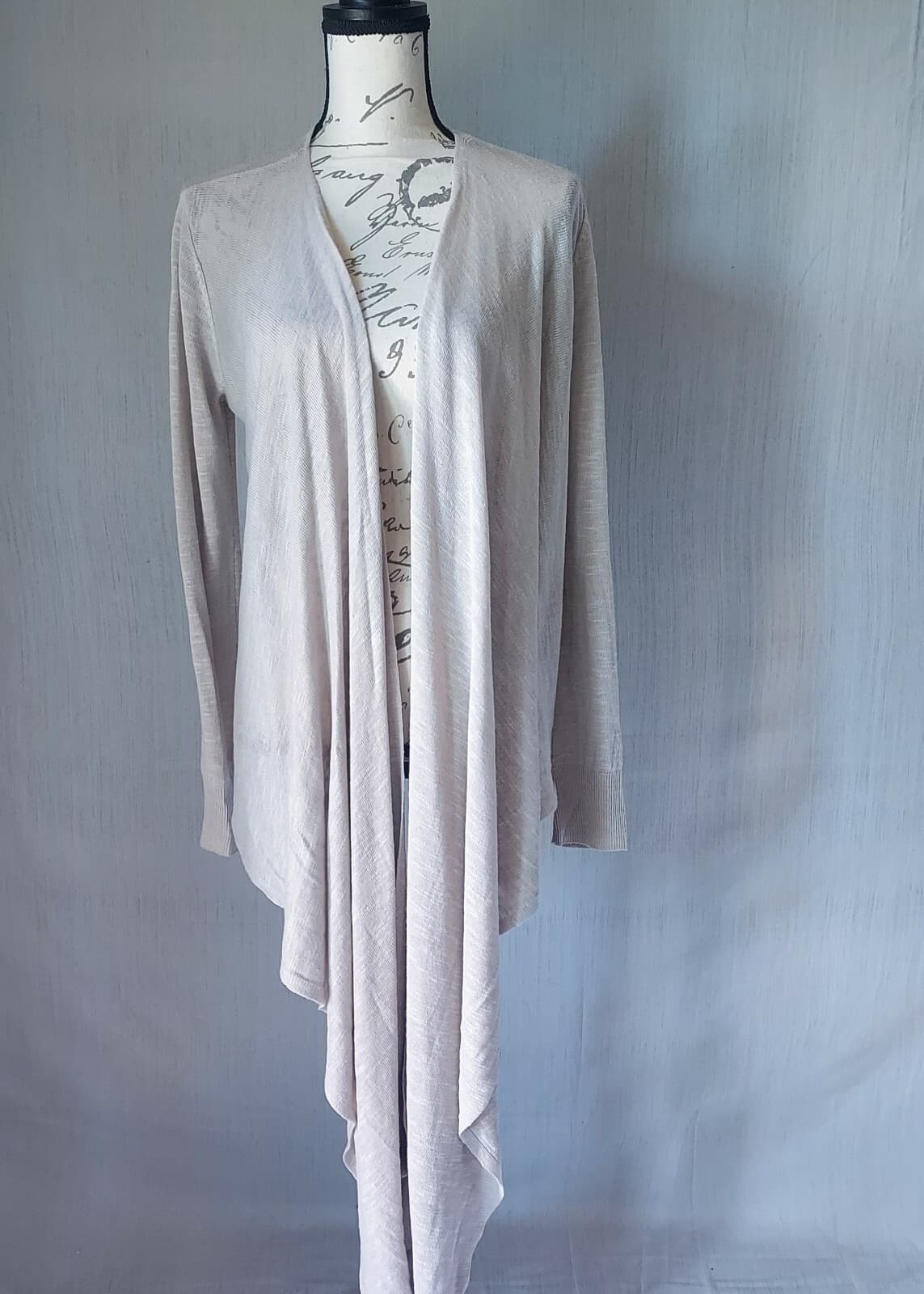 J.Jill Linen Blend Knit Infinity Draped Wrap Neckline Sweater Beige XS(oversize) - Thumbnail 4