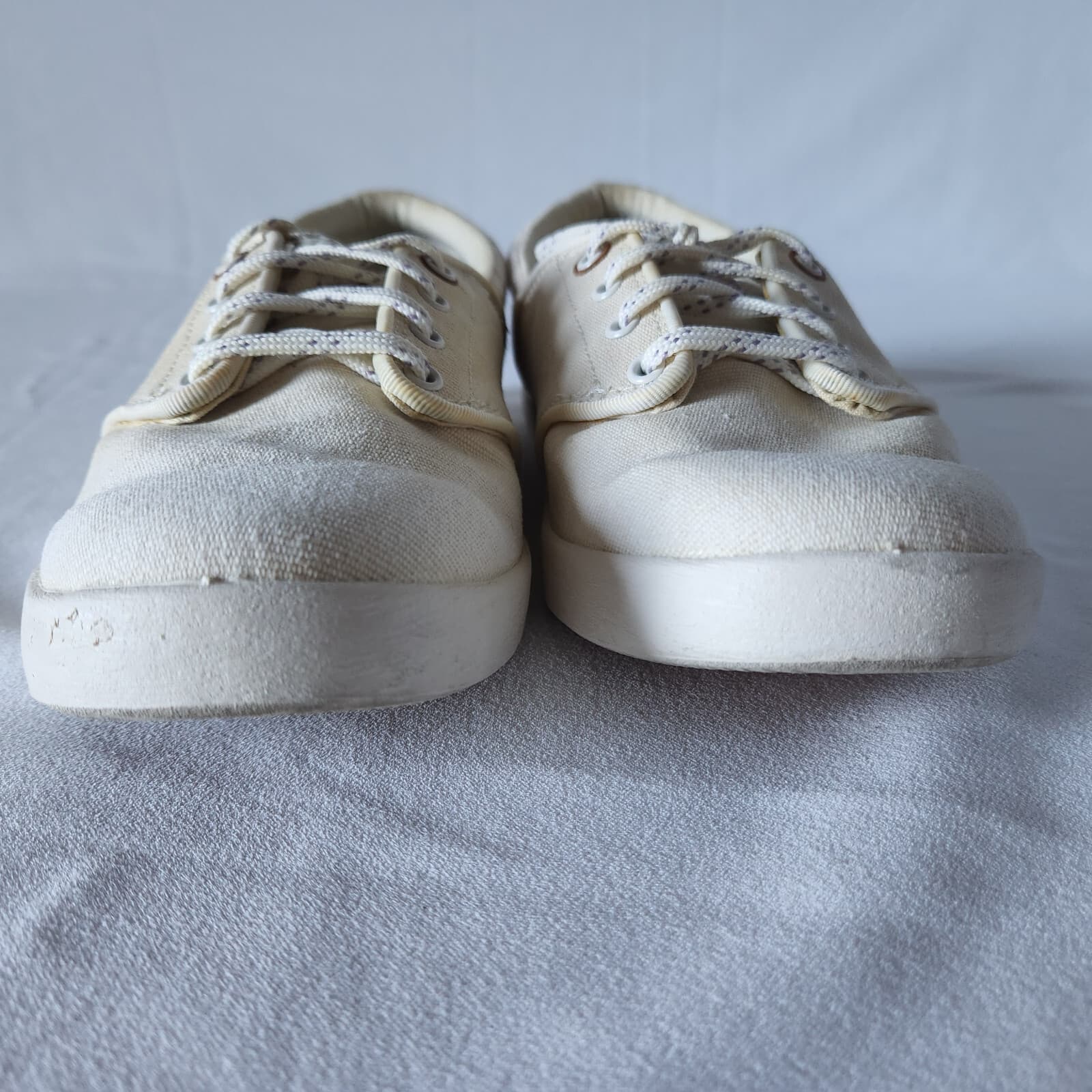 Teva Willow Lace Up Canvas Fashion Sneakers Cream Women US6.5 - Thumbnail 9