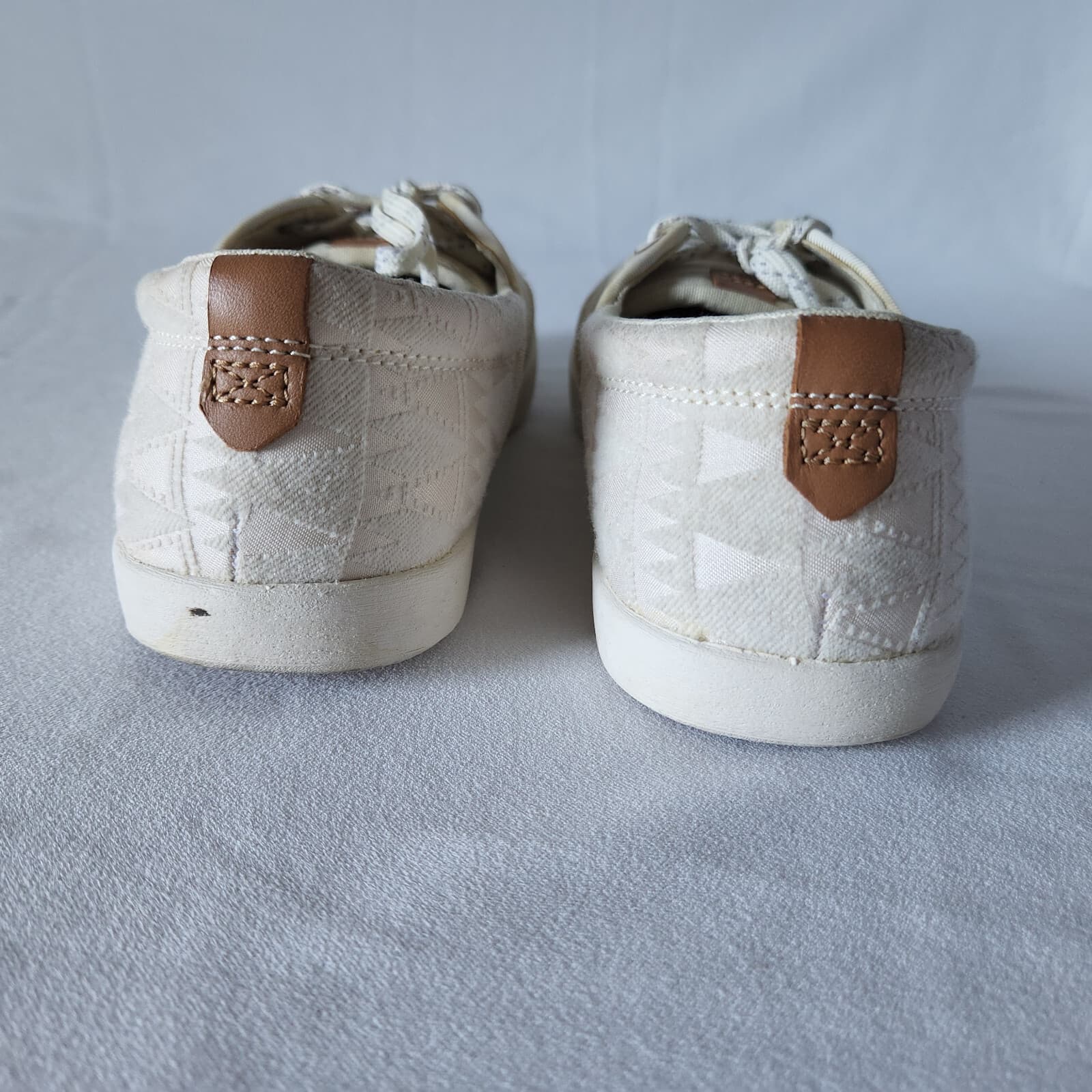 Teva Willow Lace Up Canvas Fashion Sneakers Cream Women US6.5 - Thumbnail 8