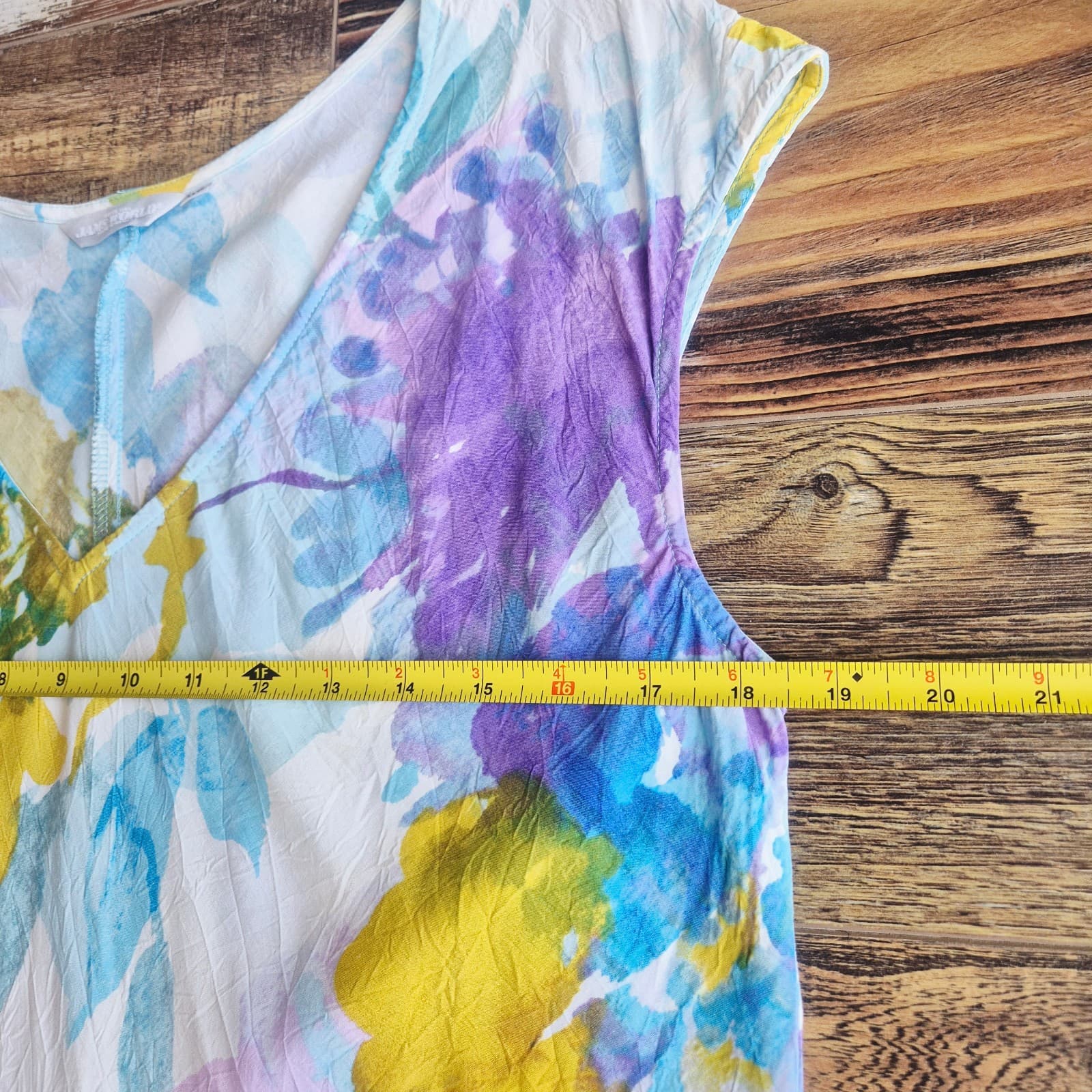 Jams World Hawaii Winter Blossoms Watercolor Floral Tunic Sleeveless Dress Sz.XL - Thumbnail 5