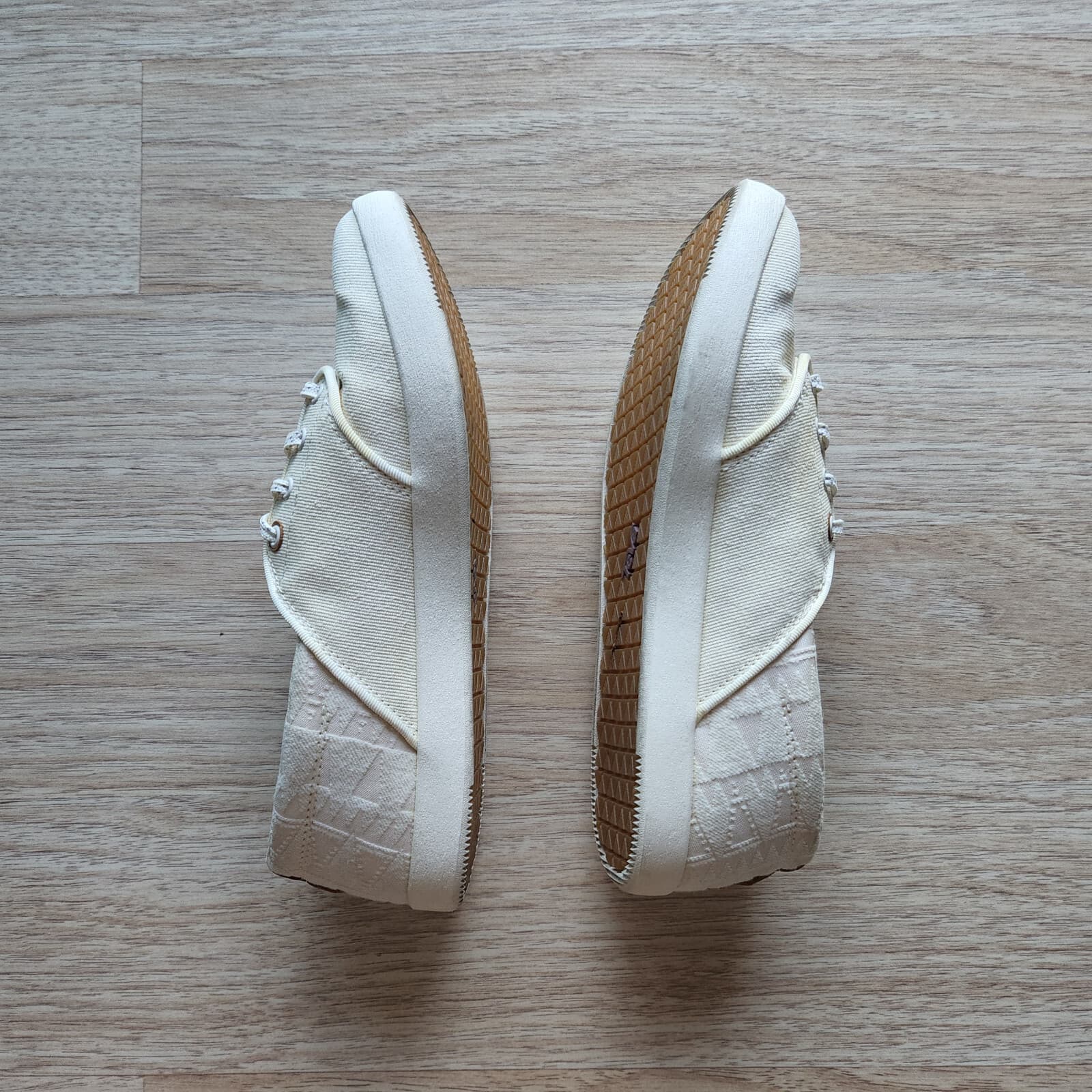 Teva Willow Lace Up Canvas Fashion Sneakers Cream Women US6.5 - Thumbnail 6
